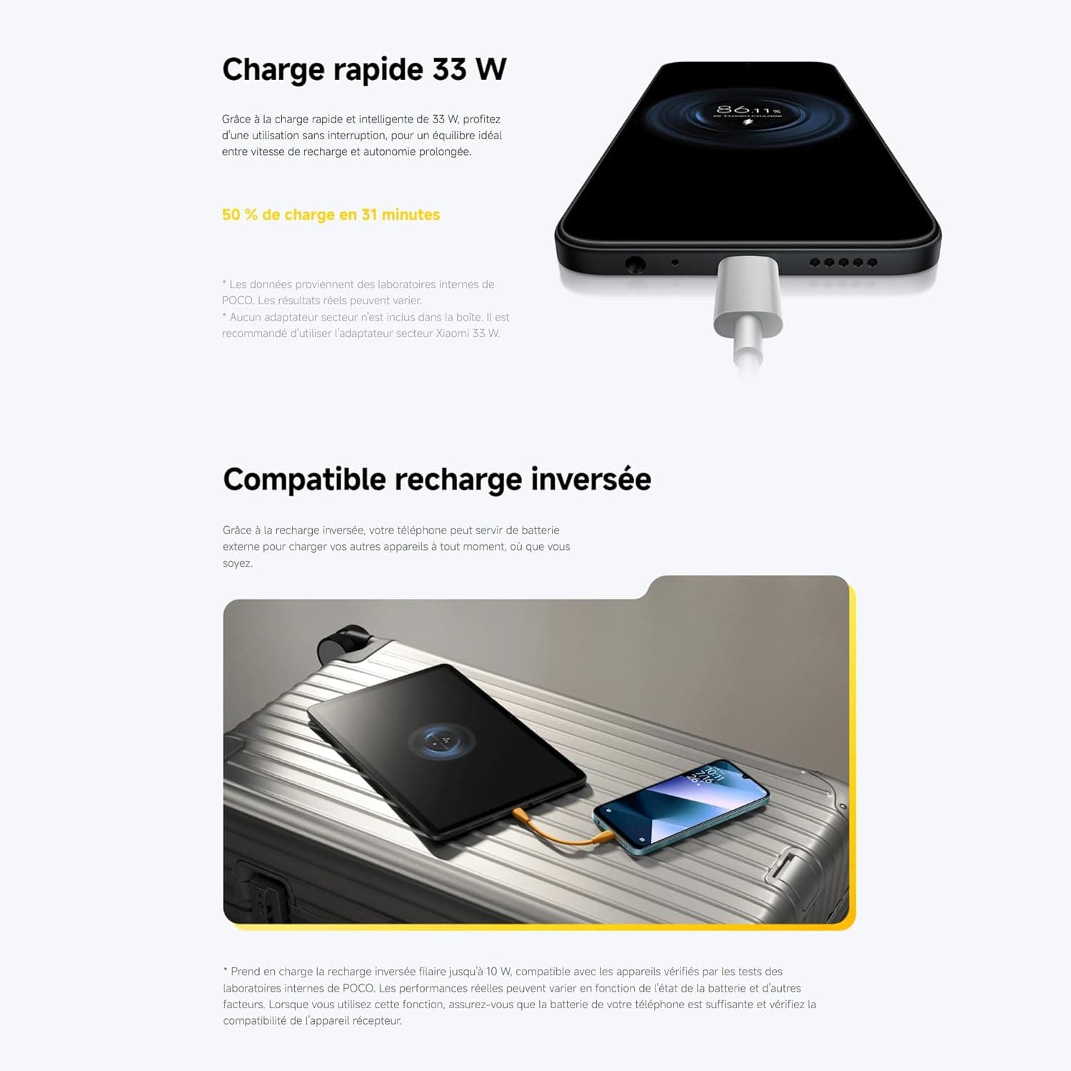 XIAOMI POCO C85 Smartphone 6+128 Go Double Caméra IA 50 MP - Noir | Écran 6,9 pouces 120Hz, Épaisseur 8mm, batterie 6000mAh, MediaTek Helio G81-Ultra, 2 ans de garantie, chargeur non inclus