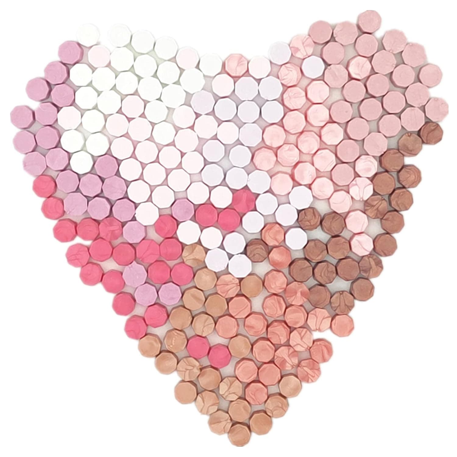 200 Pièces Perles de Cire à Cacheter 10 Couleurs Sceaux de Cire Octogonaux pour Rétro Cachetage de Timbres,Enveloppes, Invitations de Mariage,Emballage de Cadeaux (Série Rose)