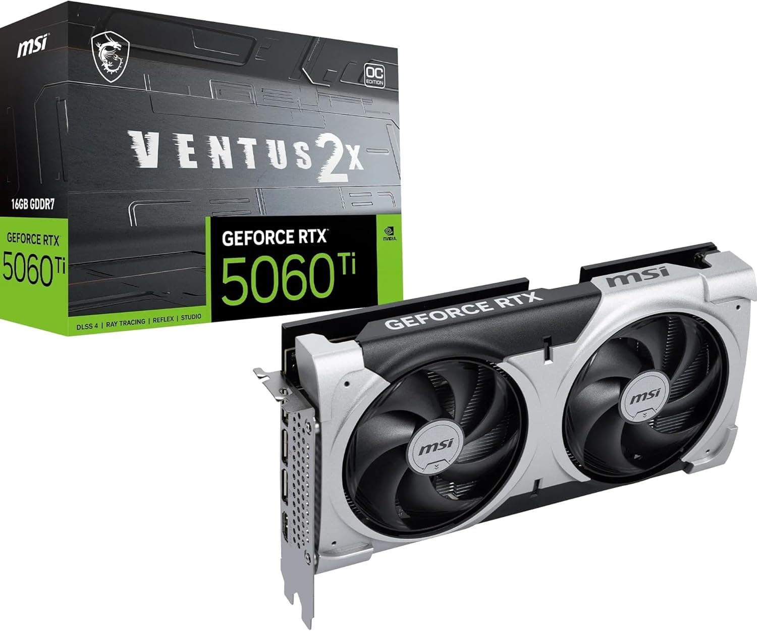 MSI NVIDIA GeForce RTX 5060 Ti 16G Ventus 2X OC Plus Carte Graphique