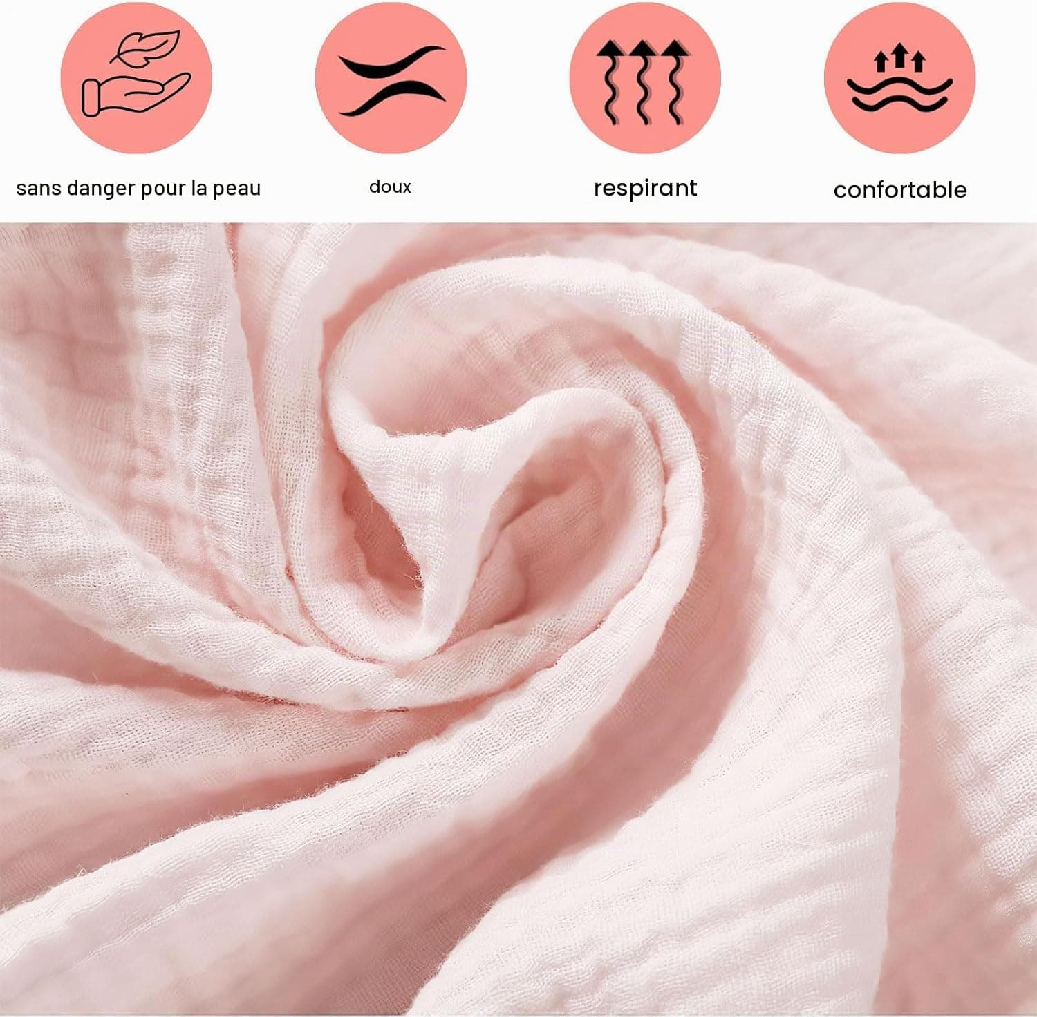 2pcs Drap Housse pour Couffin, Nacelle, Berceau et Cododo - 70x35cm Matelas Bébé