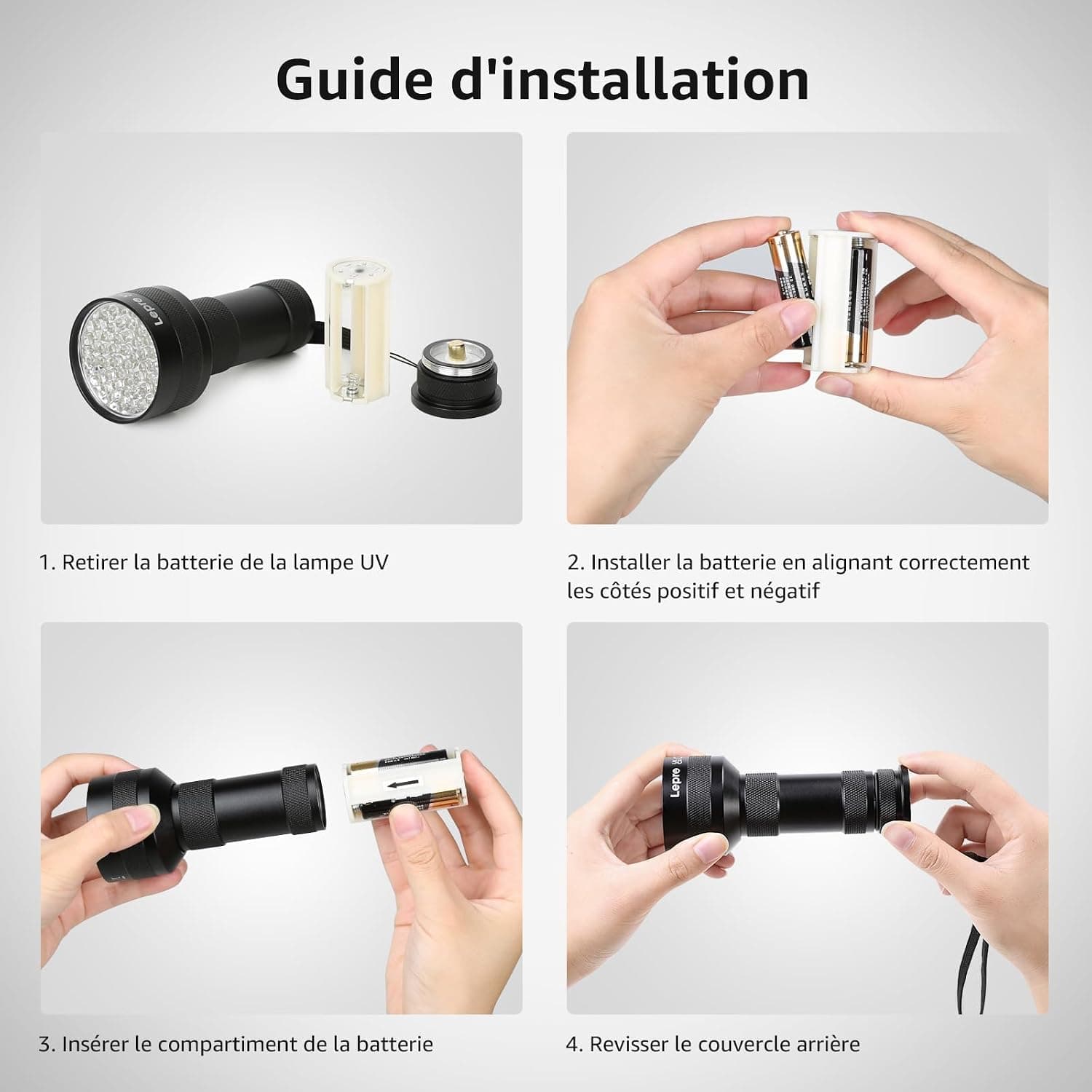 Lepro Lampe UV 395nm Détecteur