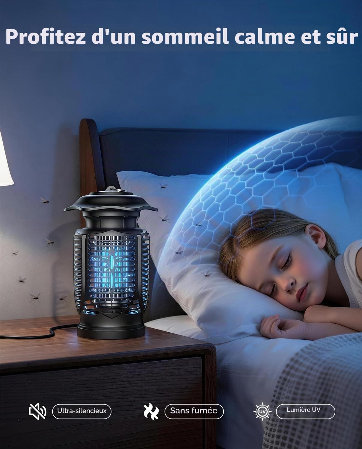 Lampe Anti Moustique, Anti Mouche Electrique, 20W Électrique Antimoustique