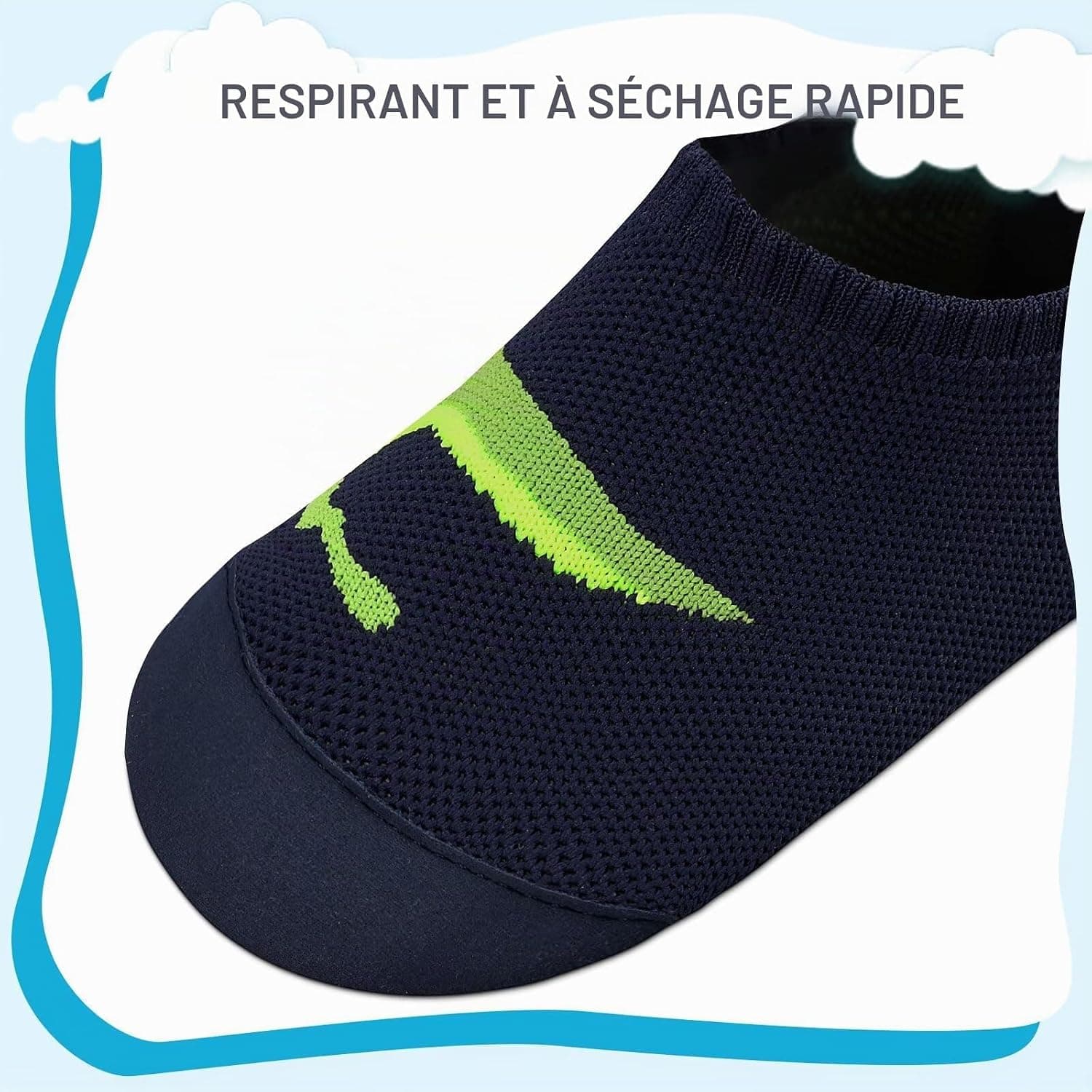 Kyopp Chaussons Enfant Garçon Respirant Pantoufles Filles Doux Antidérapant Chaussette Chaussures Unisexe