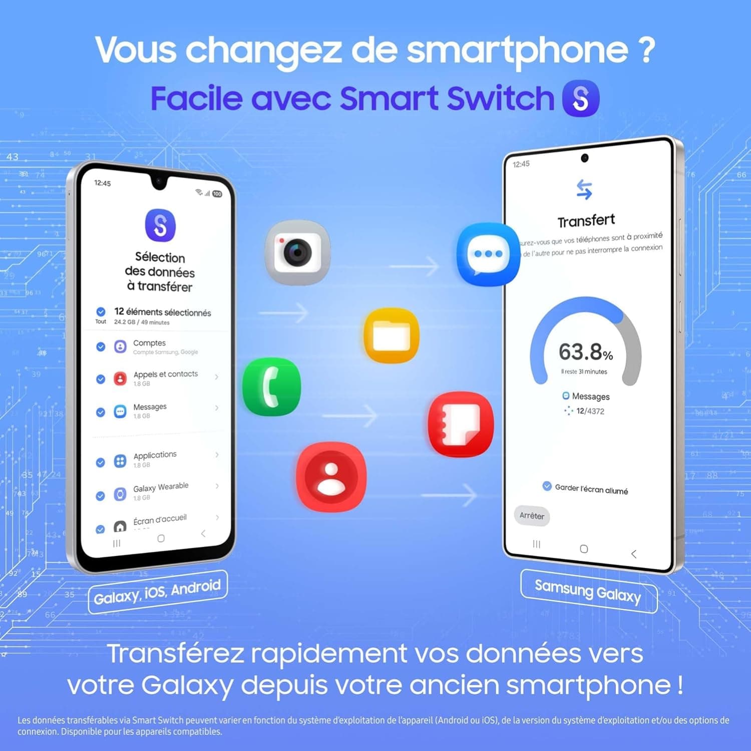 Samsung Galaxy A17 5G 128 Go, Smartphone Android déverrouillé, écran 6,7", Batterie 5000 mAh, Gris, Version FR