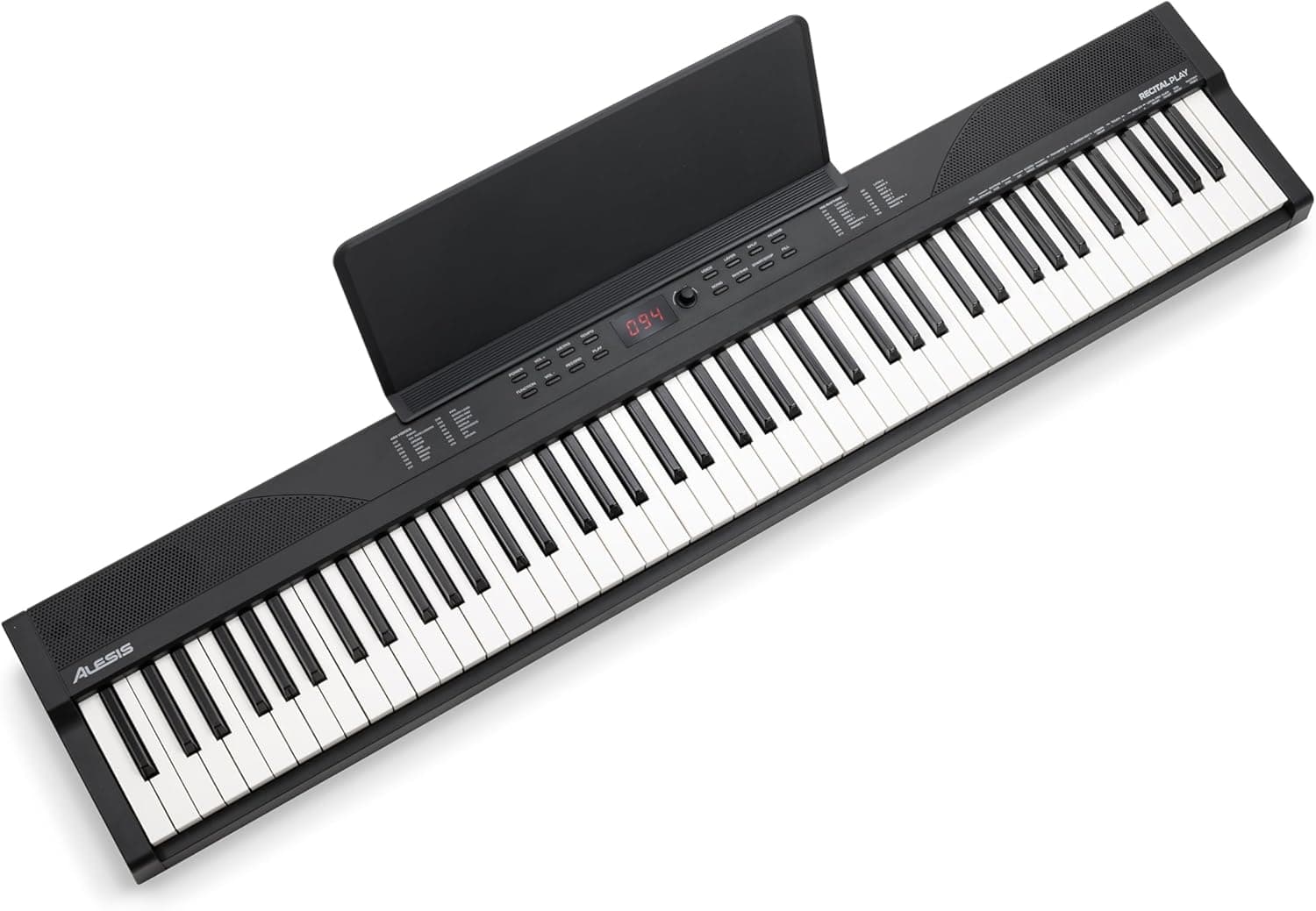 Alesis Recital Play Clavier Piano 88 Touches avec Accessoires | Portable, 480 Sons, Modes Split/Layer, Inclus Cours, Stand, Pédale de Sustain, Casque, Housse de Transport