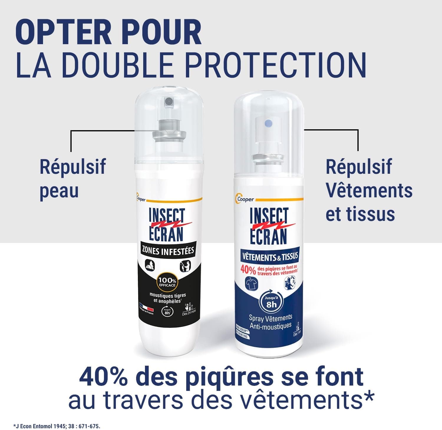 INSECT ECRAN - Spray Anti-Moustiques Répulsif Zones Infestées - 8H -3x100ml