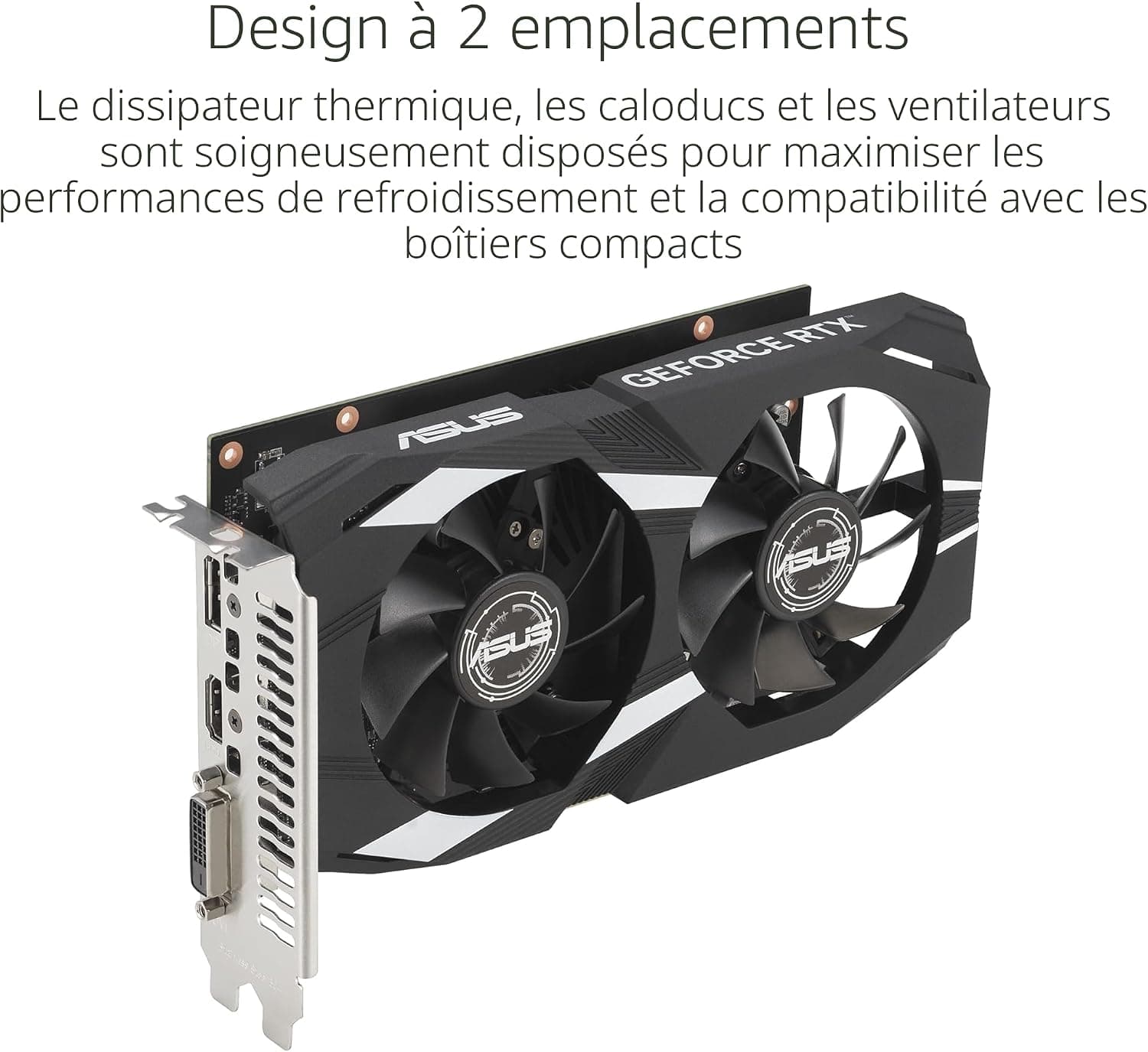 ASUS Dual GeForce RTX 3050 6GB GDDR6 OC Edition Carte Graphique Gaming