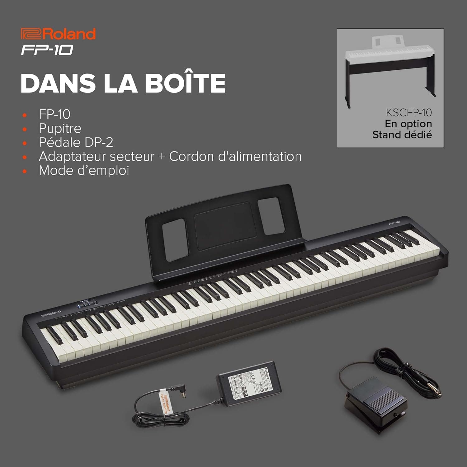 FP-10 Roland, Piano numérique à 88 touches avec sons SuperNATURAL