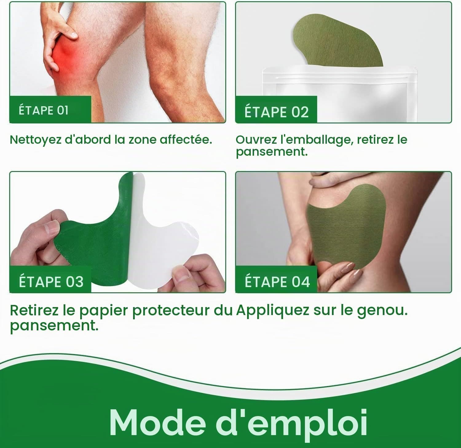 Patchs anti-douleur 52 pièces, patchs chauffants pour le genou, le dos, les épaules et le cou pour soulager la douleur, ingrédients naturels chauds à base de plantes, patch en pâte pour soulager
