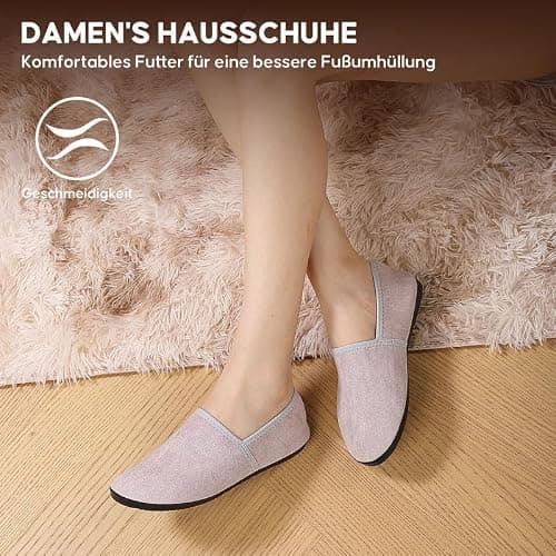 KOWAYI Chaussons Femme Homme avec Mémoire Foam Pantoufles Slip On Chaussons fermés Chaussons antidérapants Confortables Slippers Unisexe-HUIQIAN-44/45