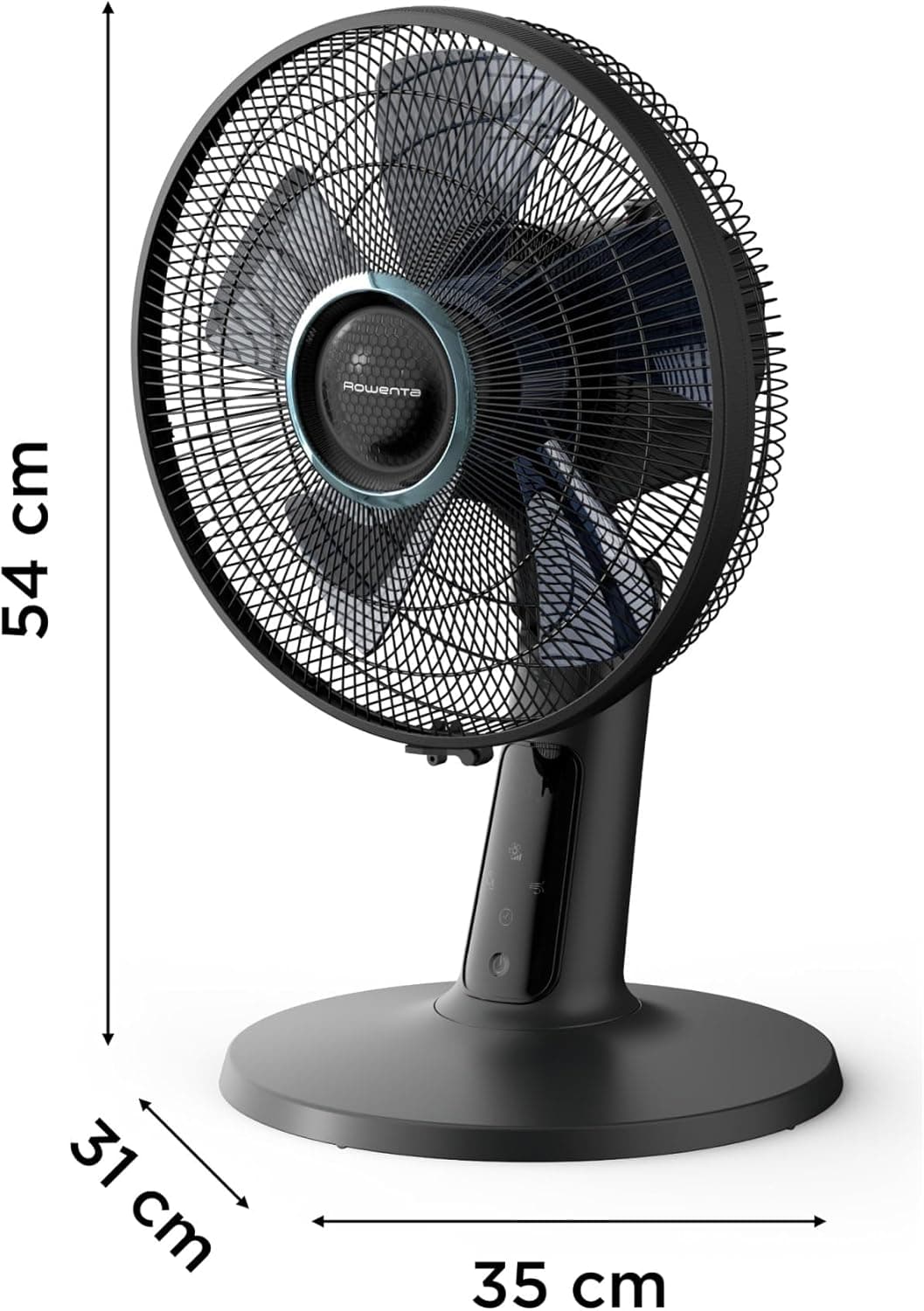 Rowenta Turbo Silence Extreme+, ventilateur de table noir VU2750 | 32 dB(A), débit d’air jusqu’à 7,5 m, 5 vitesses & 2 modes automatiques, oscillation 120°, télécommande, Couleur: Noir