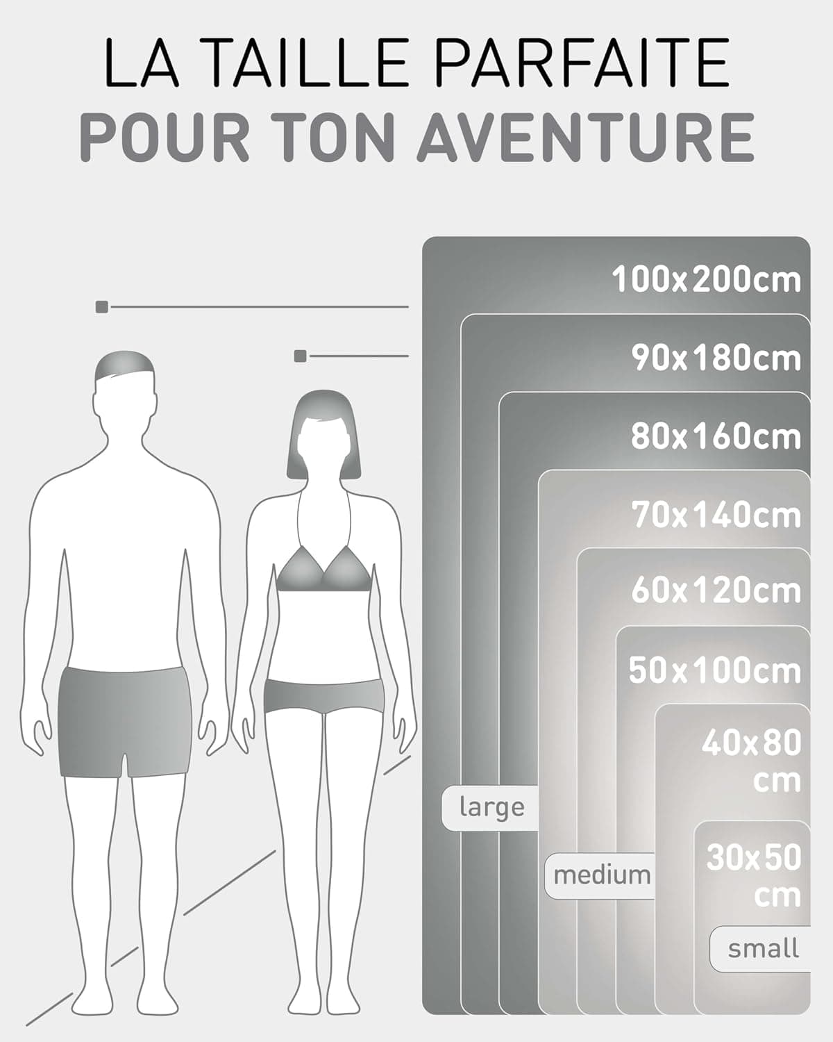 Fit-Flip Serviette Microfibre - pour Le Sport, Musculation et la Piscine