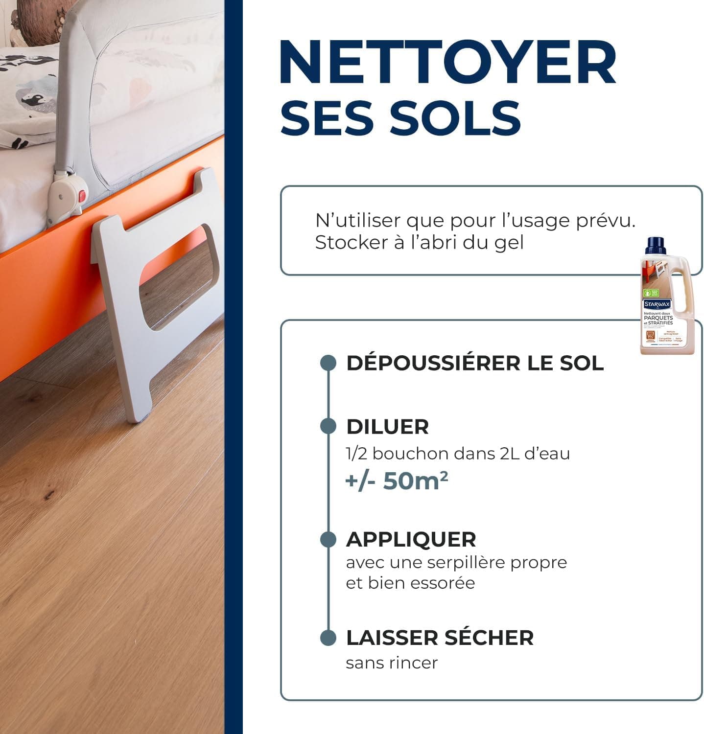 STARWAX Nettoyant doux parquets, 1L