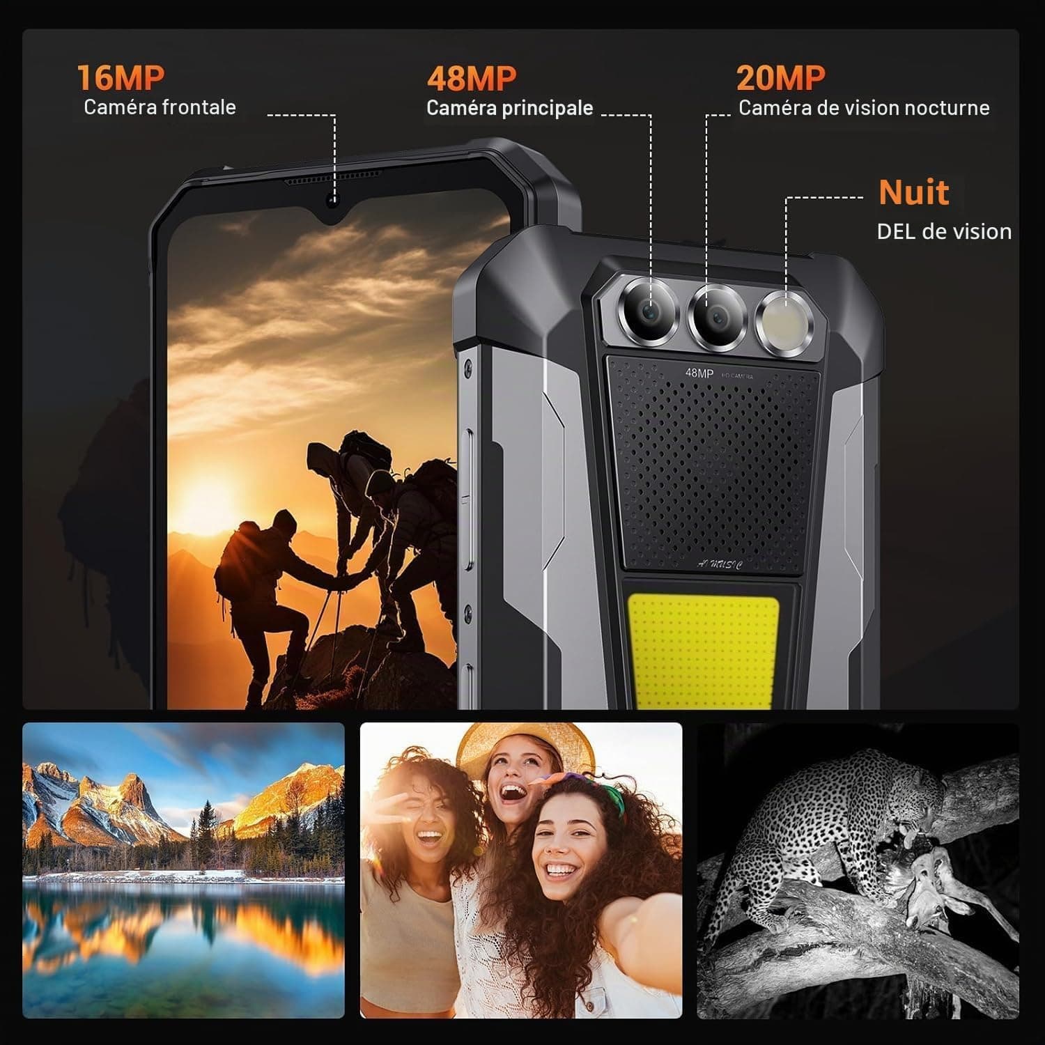 FOSSiBOT F106 Pro -12000mAh/30W Telephone Incassable,Ăcran 6.58" FHD+