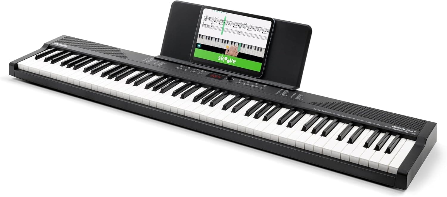 Alesis Recital Play Clavier Piano 88 Touches | Portable, 480 Sons, Modes Split/Layer, Cours Inclus, pour Débutants