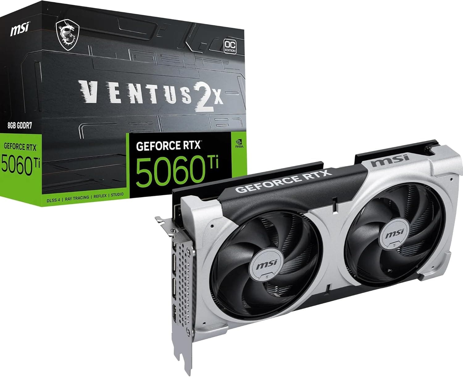 MSI NVIDIA GeForce RTX 5060 Ti 8G Ventus 2X OC Plus Carte Graphique