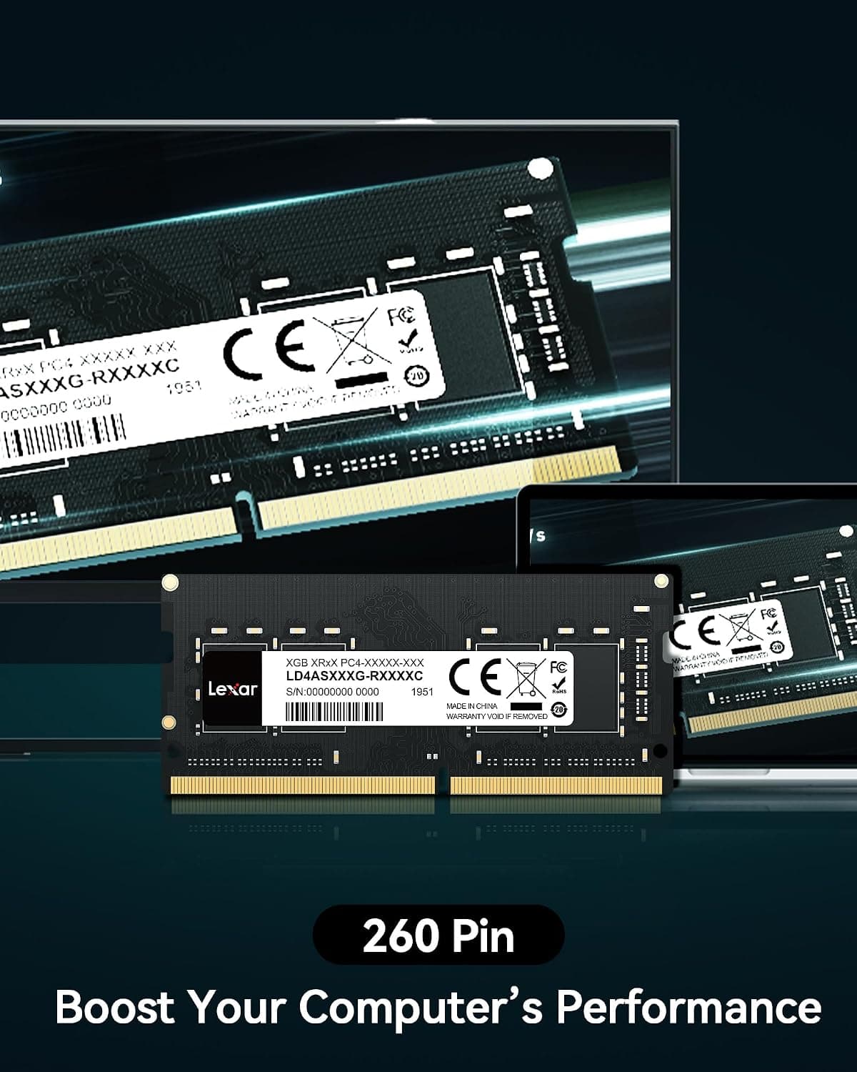 Lexar SODIMM RAM DDR4 8Go, 3200 MHz