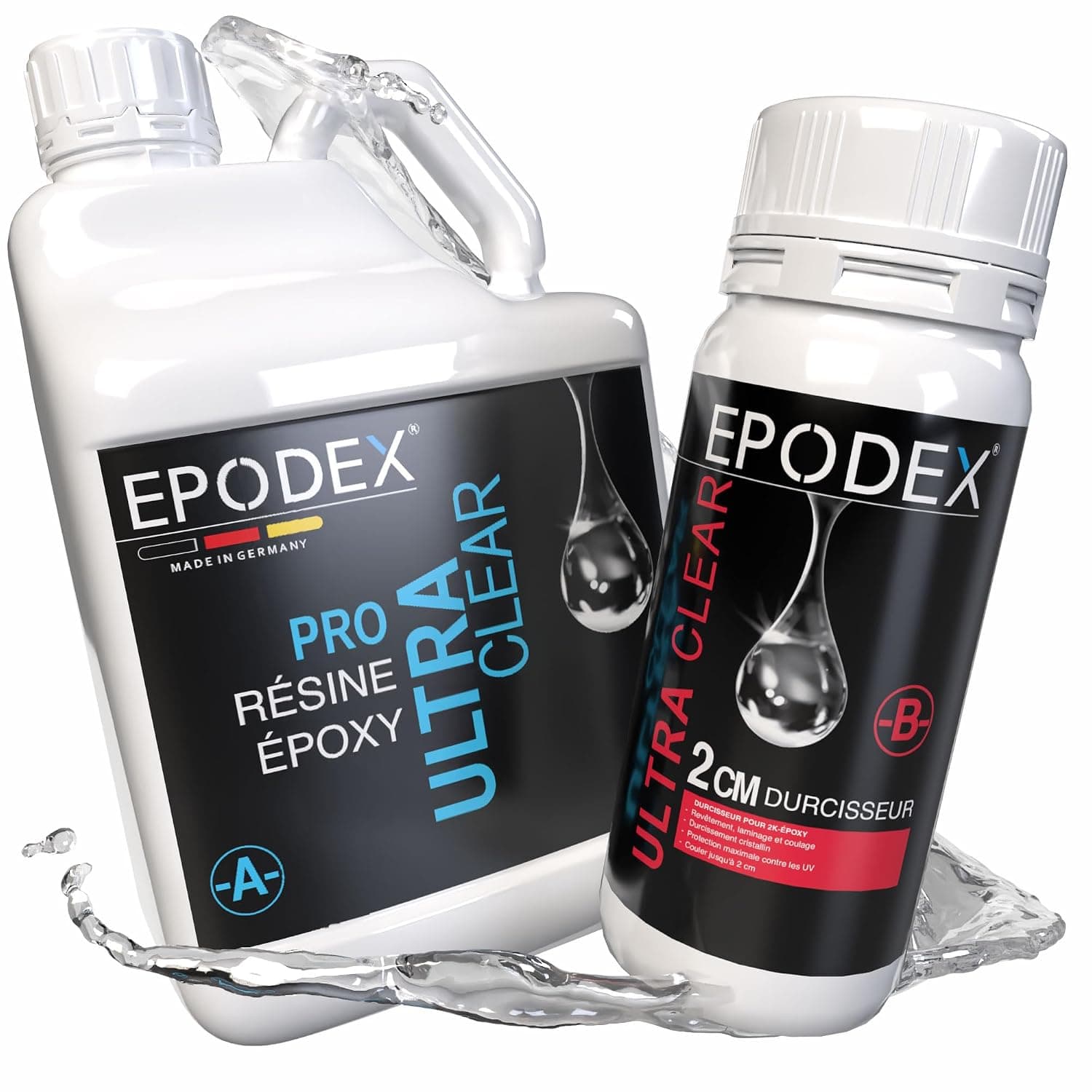 EPODEX PRO, Résine époxy jusqu’à 2cm, CLEAR - Transparent, 1,5kg