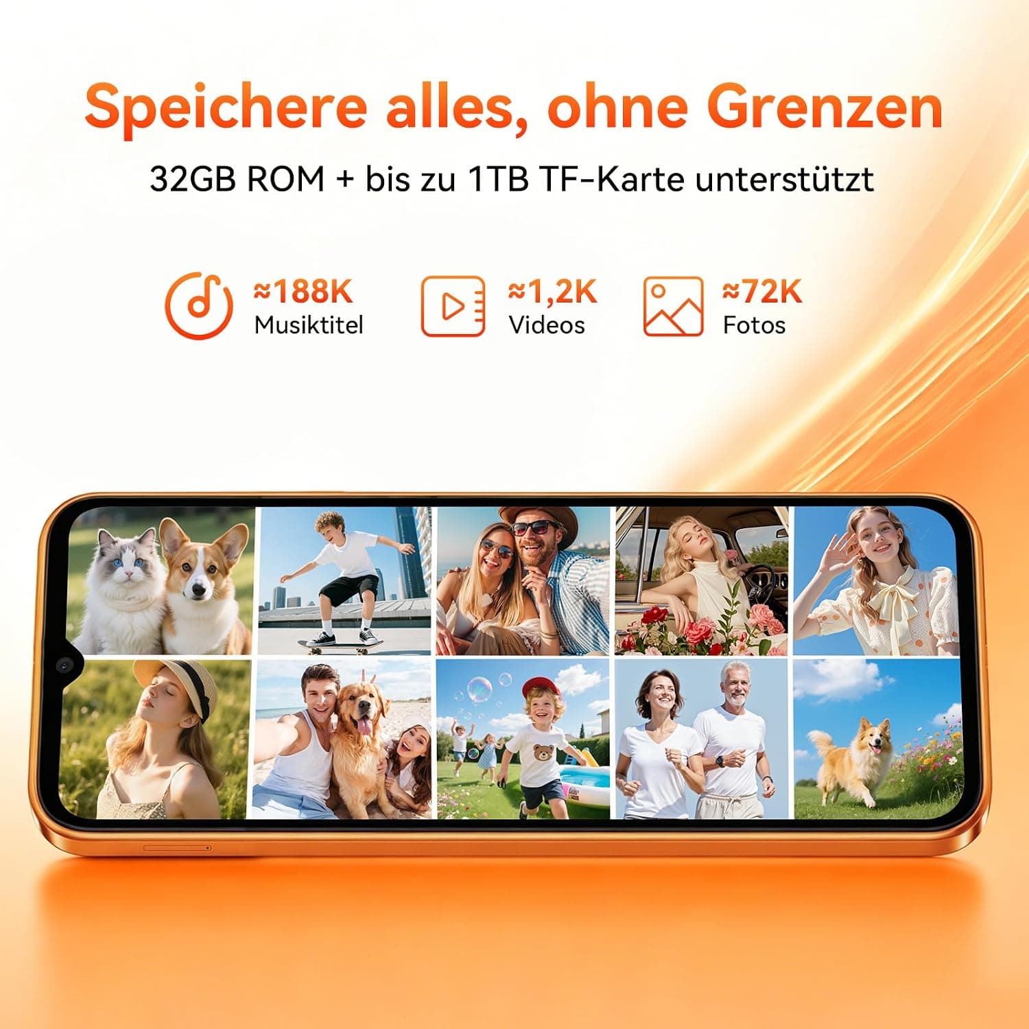 Blackview Wave 10C Telephone Portable 6,88" HD+, Smartphone Android 16, 16+32Go (ext 1To), Double SIM, 5000mAh, 32+13MP, Face ID/GPS/OTG, Compatible Orange, SFR, Bouygues, Free Mobile â Noir
