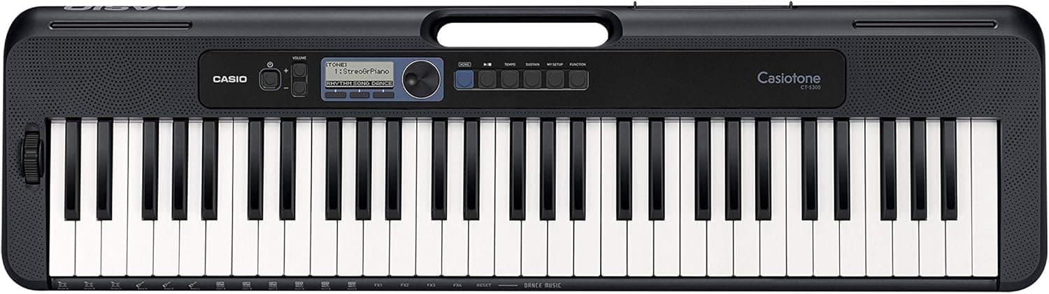 Casio Casiotone CT-S300 Clavier avec 61 Touches à Frappe Dynamique, 400 sons & 77 Rythmes d'accompagnement, Noir