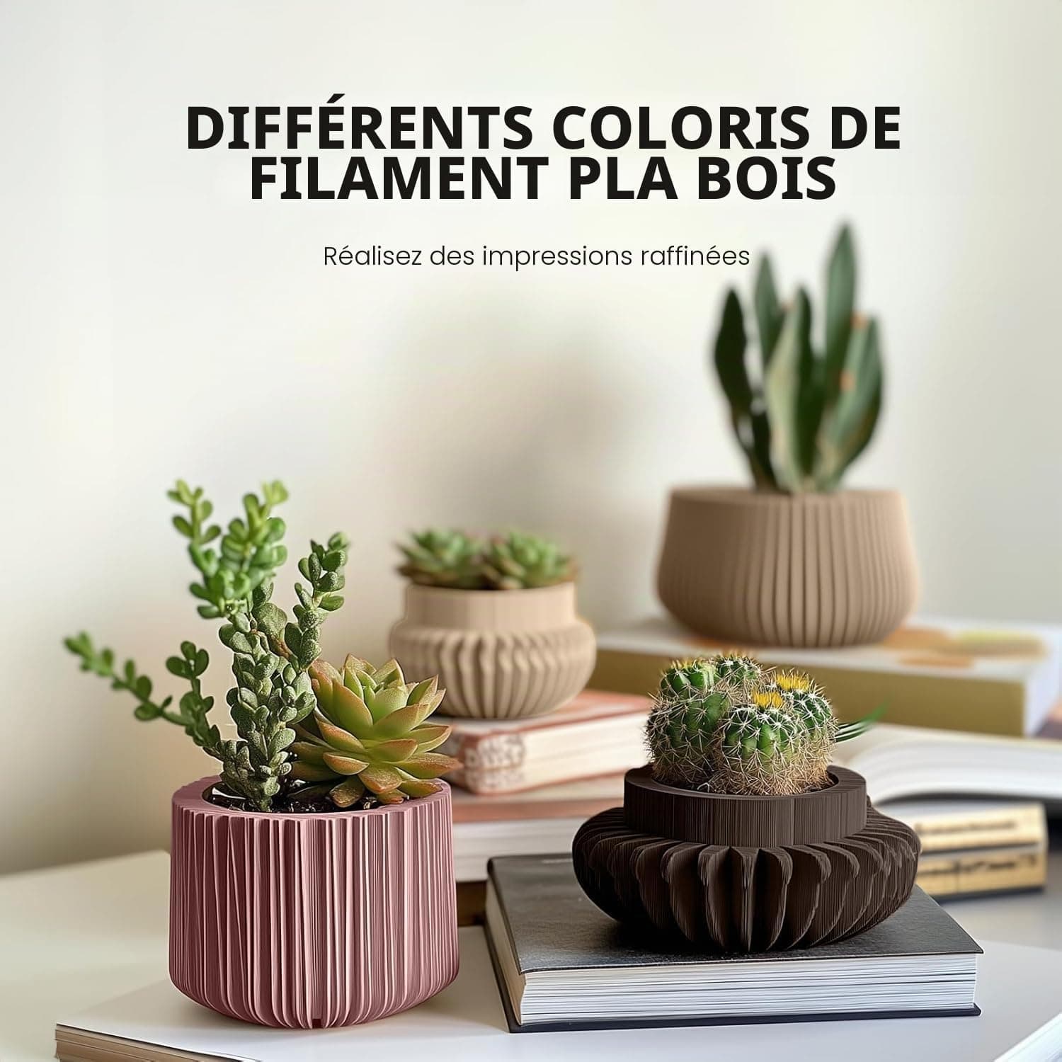 TECBEARS PLA Bois Filament 1.75mm 1KG Bois