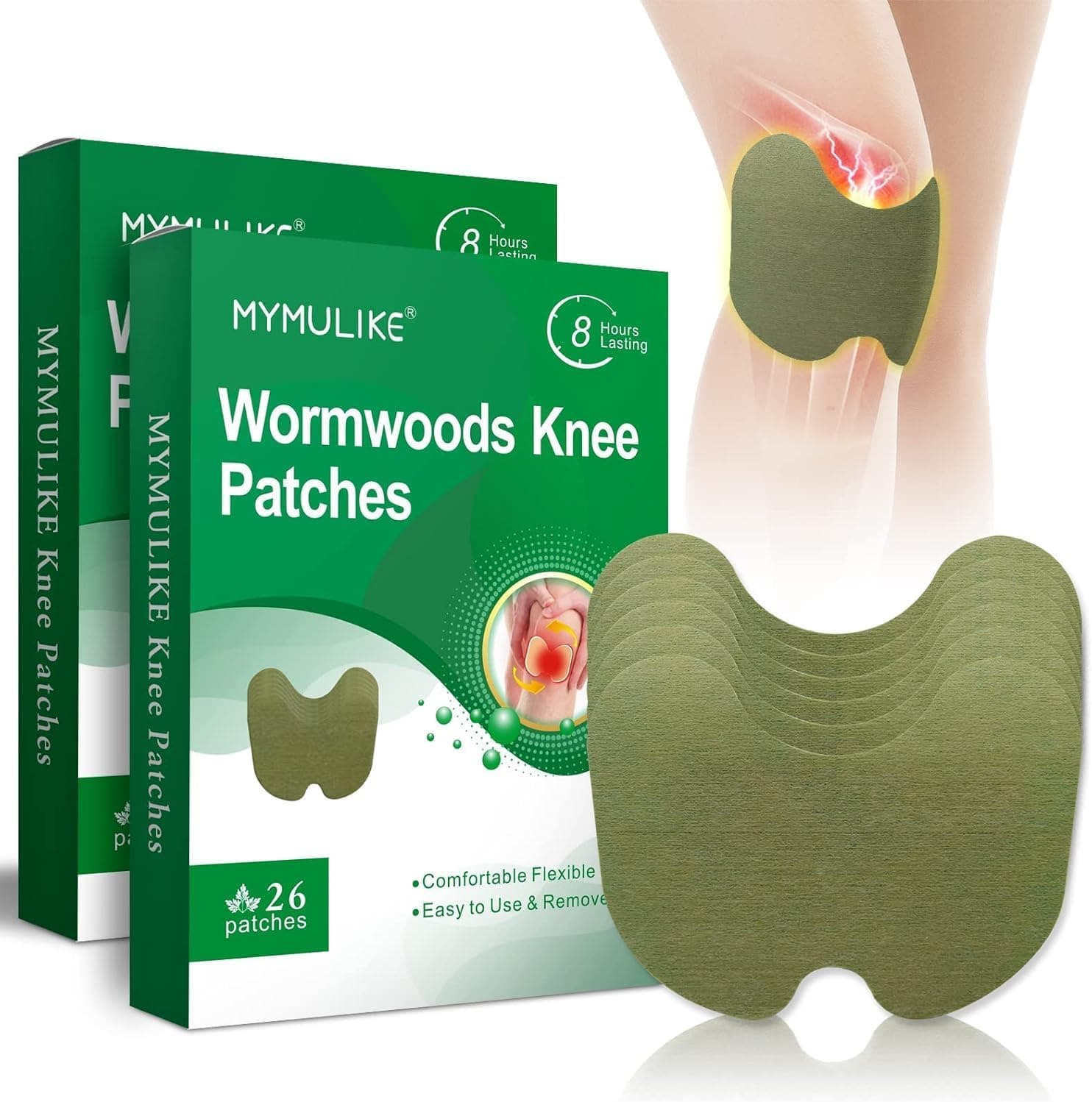 Patchs anti-douleur 52 pièces, patchs chauffants pour le genou, le dos, les épaules et le cou pour soulager la douleur, ingrédients naturels chauds à base de plantes, patch en pâte pour soulager