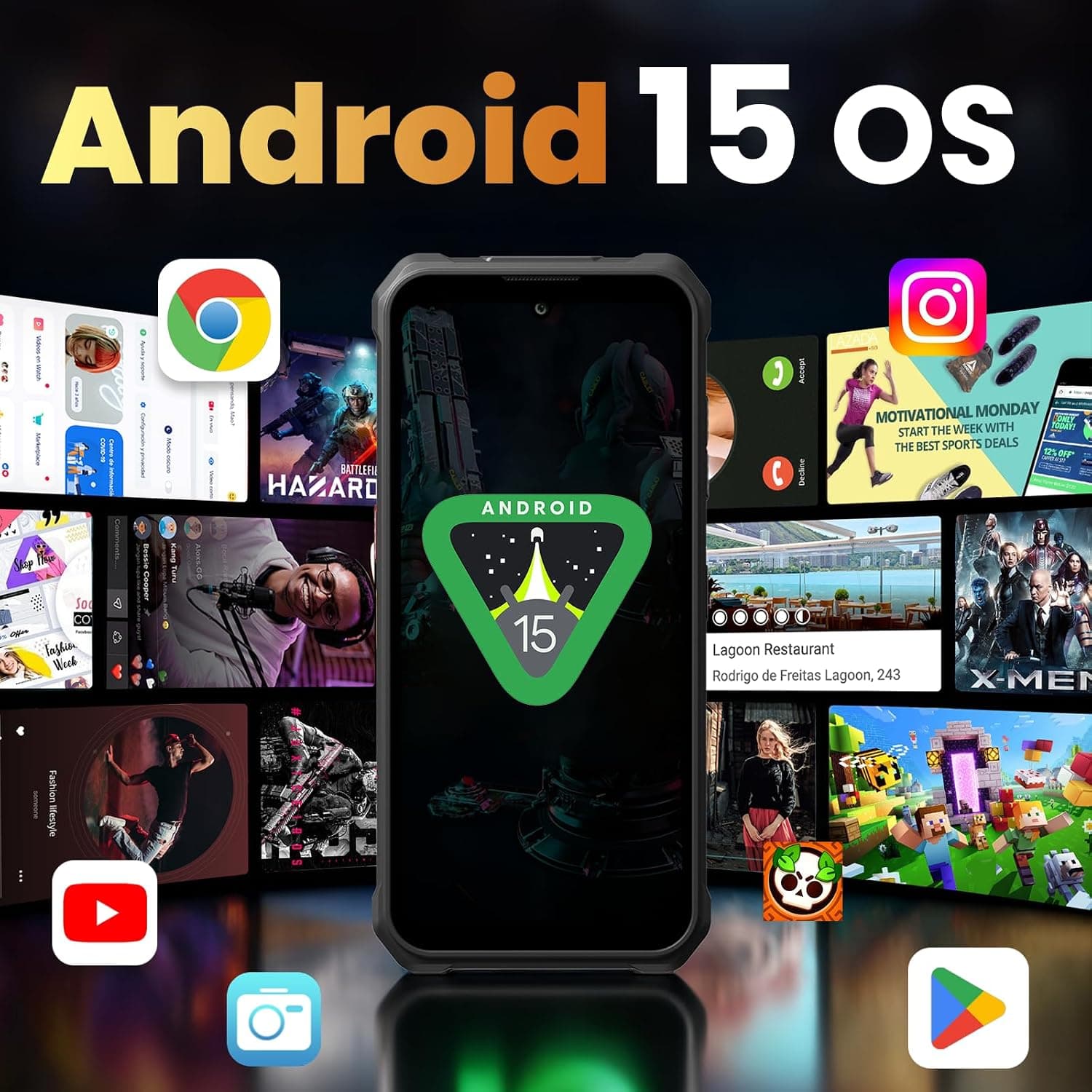 FOSSiBOT F110Pro 5G Telephone Incassable Android 15-11000mAh