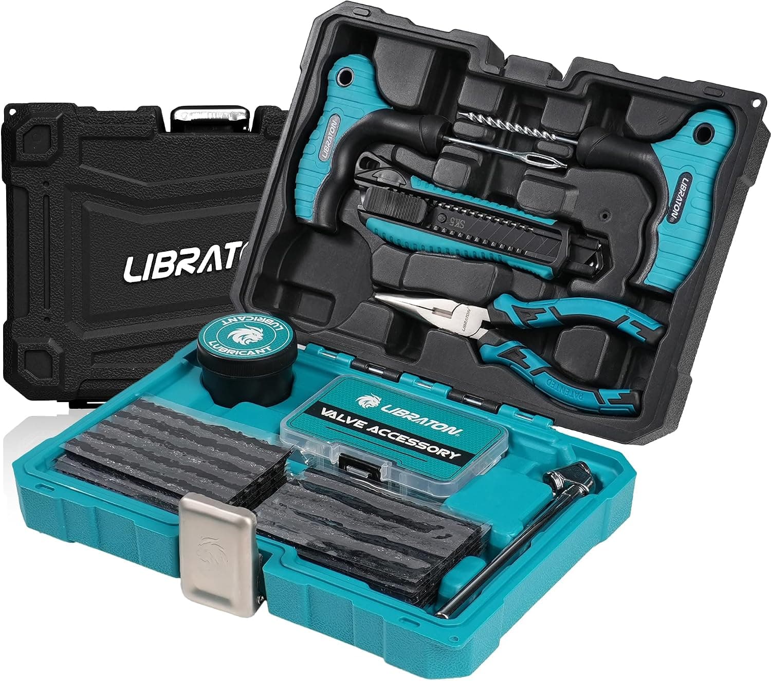 LIBRATON Meche Pneu Crevaison, 78PCS Kit Reparation Pneu Voiture Robuste