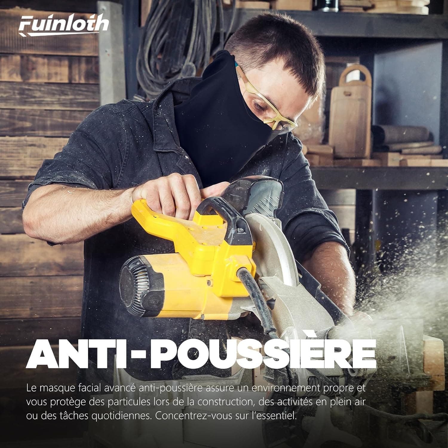 fuinloth Cagoule Fine Masque de Ski Moto Été Protection UV Unisexe