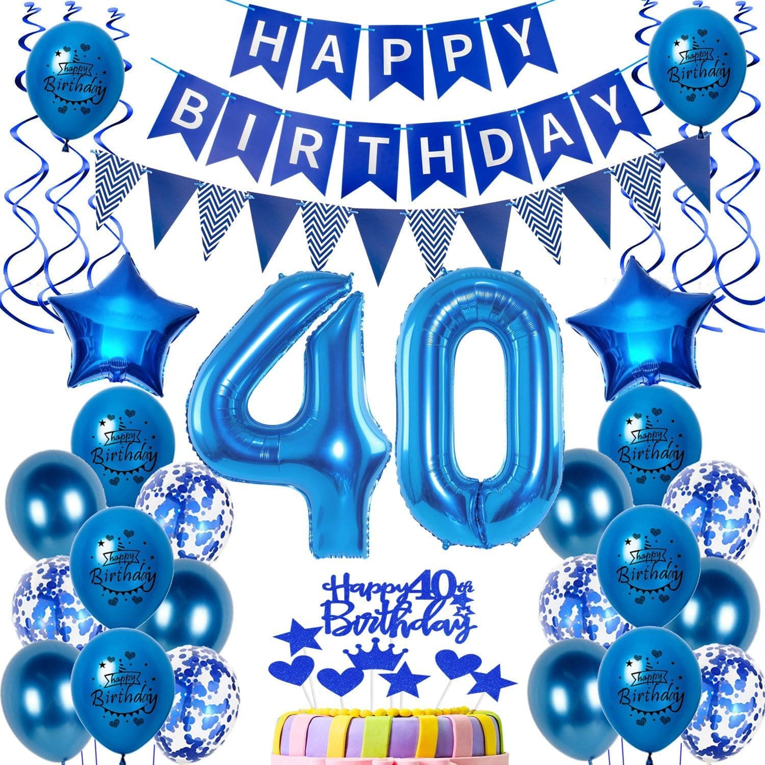 ballons 40 ans homme anniversaire décoration ballon décoration 40 ans anniversaire homme bleu décoration anniversaire 40 ans homme décoration gâteau 40 ans anniversaire fête décoration 40 ans