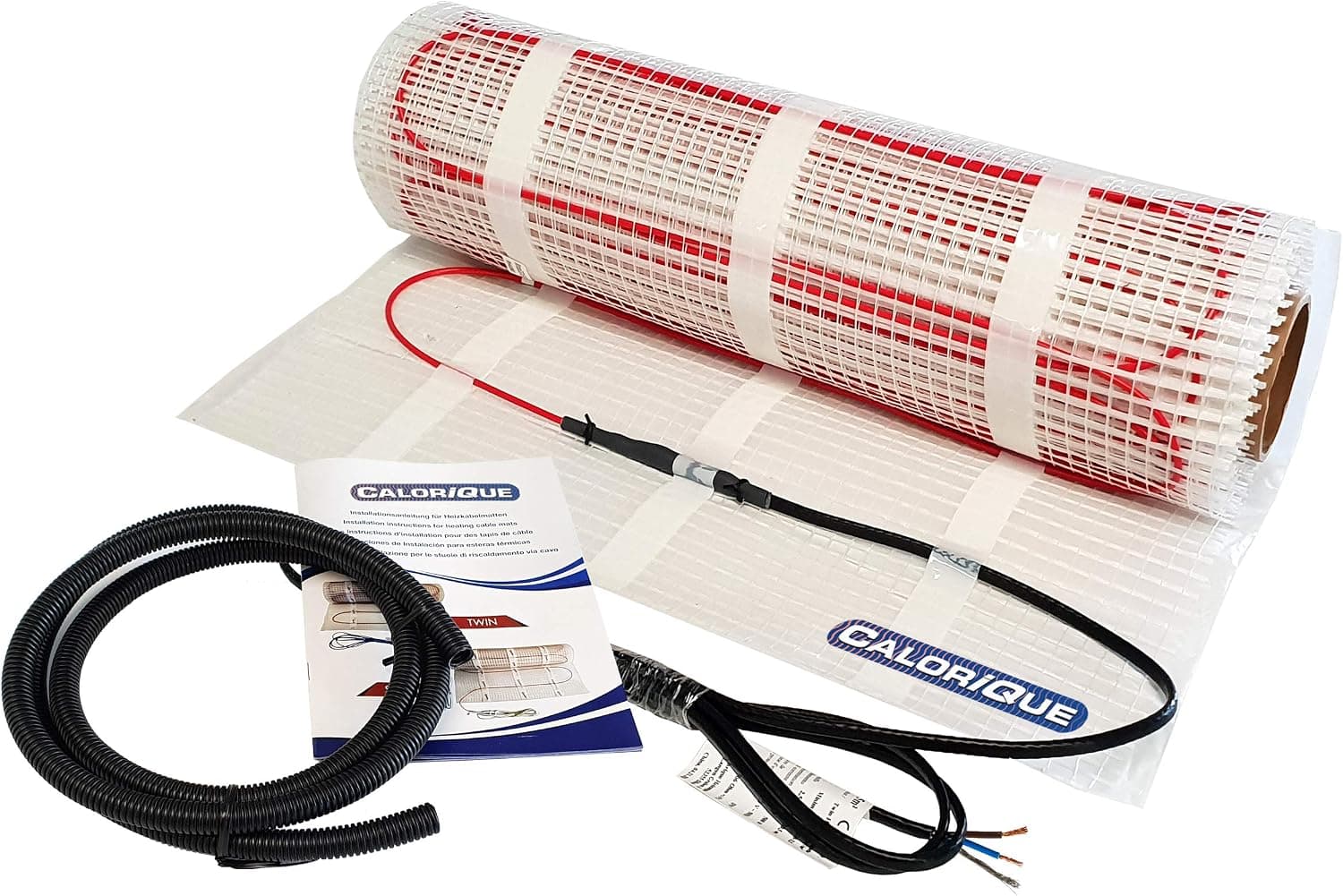 Tapis de câbles chauffants électriques CALORIQUE - 4,5 m2 - Chauffage au sol électrique efficace 100 W/m2- Technologie TWIN - [A +++]