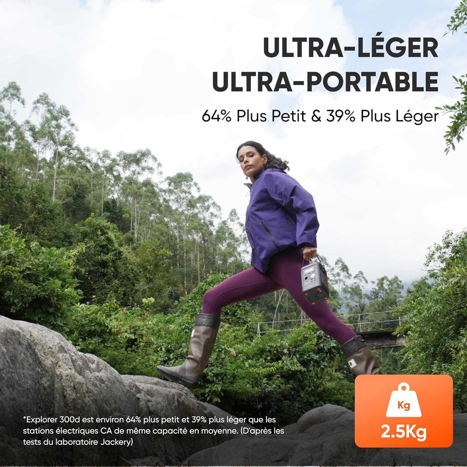 Jackery Explorer 300D Station Électrique Portable avec 40W Panneau Solaire