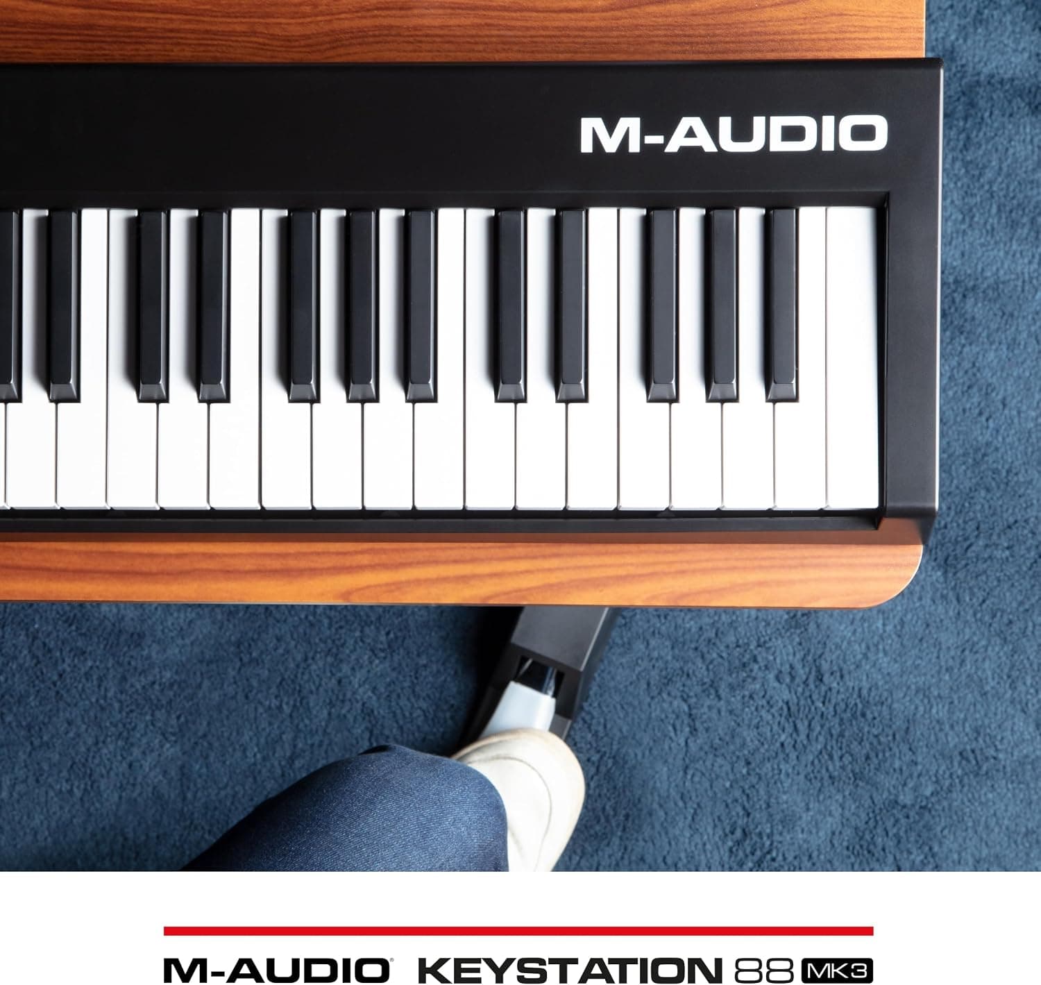 M-AUDIO Keystation 88 MK3 Controleur USB MIDI | Controleur 88 Touches Semi-Lestees pour Synthetiseurs Virtuels et Logiciel DAW d'Enregistrement Inclus
