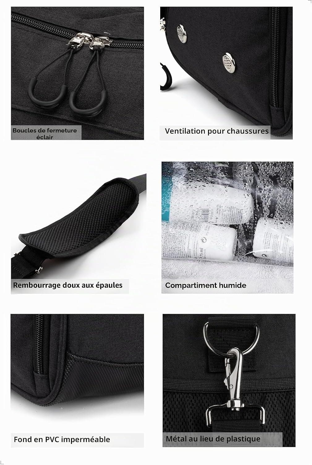 Fitgriff® Sac de Sport Homme & Femme V1 - Sacs de Voyage avec Compartiments Chaussures et Humide, pour Gym, Fitness, Weekend - Duffel Bag