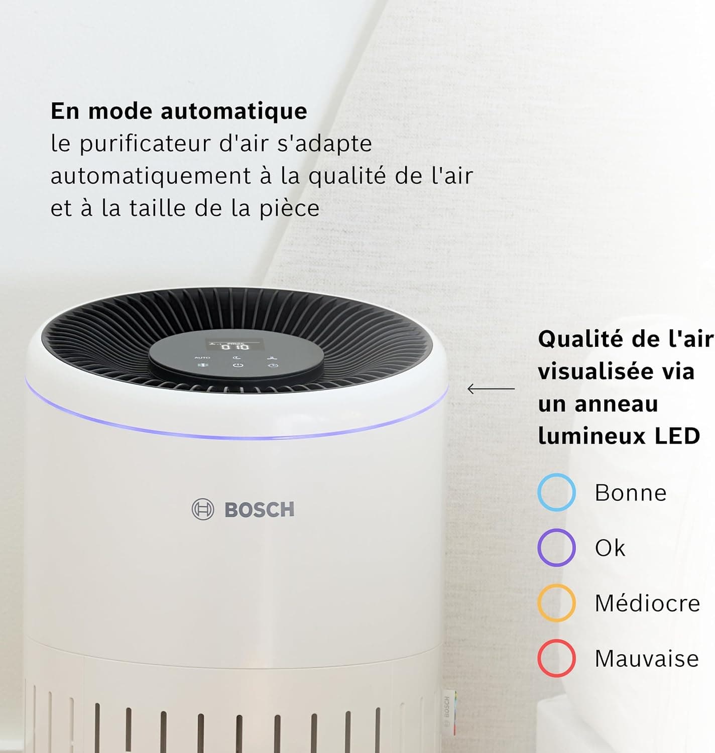 Bosch Air 4000, Purificateur d'air, Pour pièces jusqu'à 62,5 m2