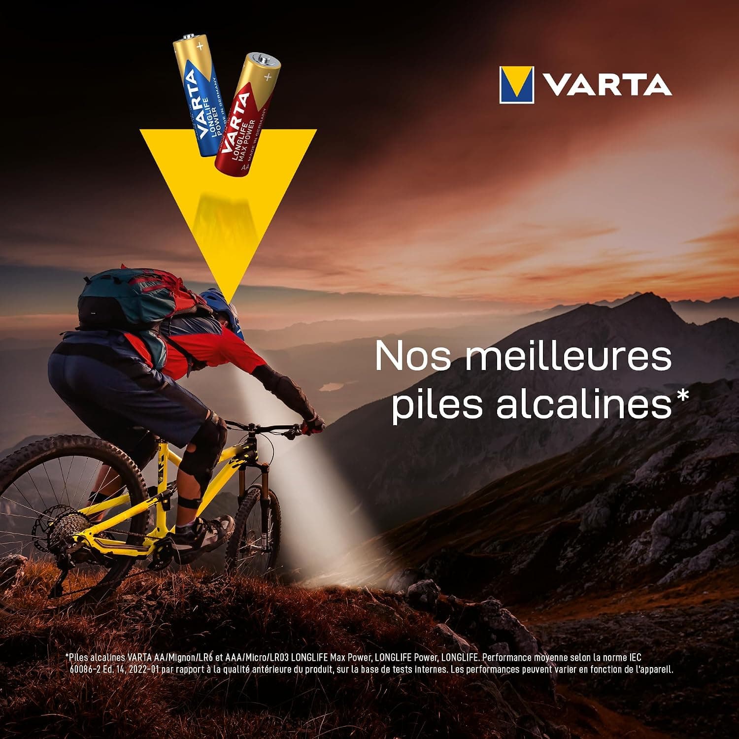 VARTA Piles AA, 10+10 (lot de 20), Longlife Power, Alcalines, 1,5V, emballage recyclé à 90%, adaptées aux jouets, souris sans fil, lampes de poche, Made in Germany | pile AA LR6, Made in Germany, conservation jusqu'à 10 ans, pour console de jeux, brosse à dents, souris ou manette