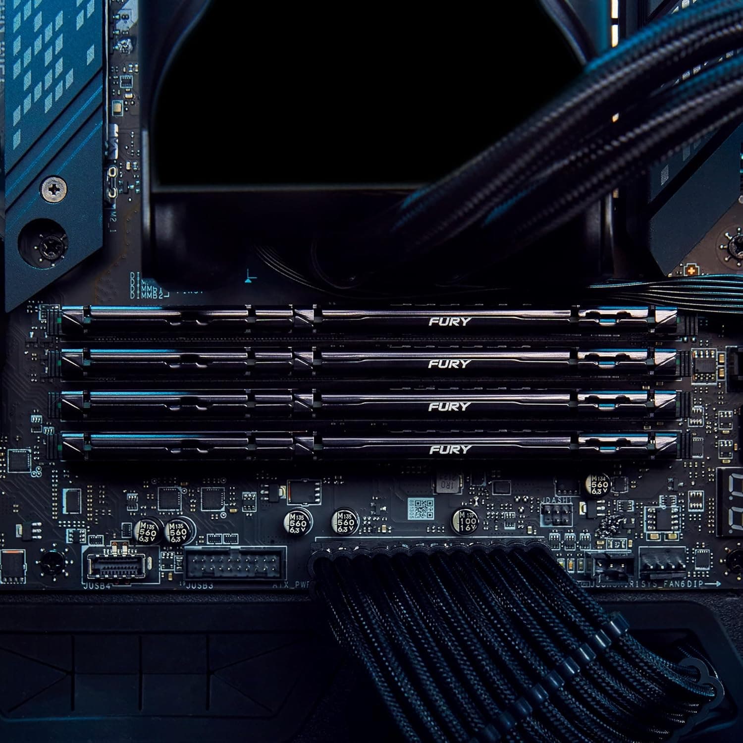 Kingston FURY Beast Noir DDR5 16Go (2x8Go) 6000MT/s CL36 DIMM Mémoire pour PC de Gamer Kit de 2 AMD EXPO et Intel XMP - KF560C36BBEK2-16