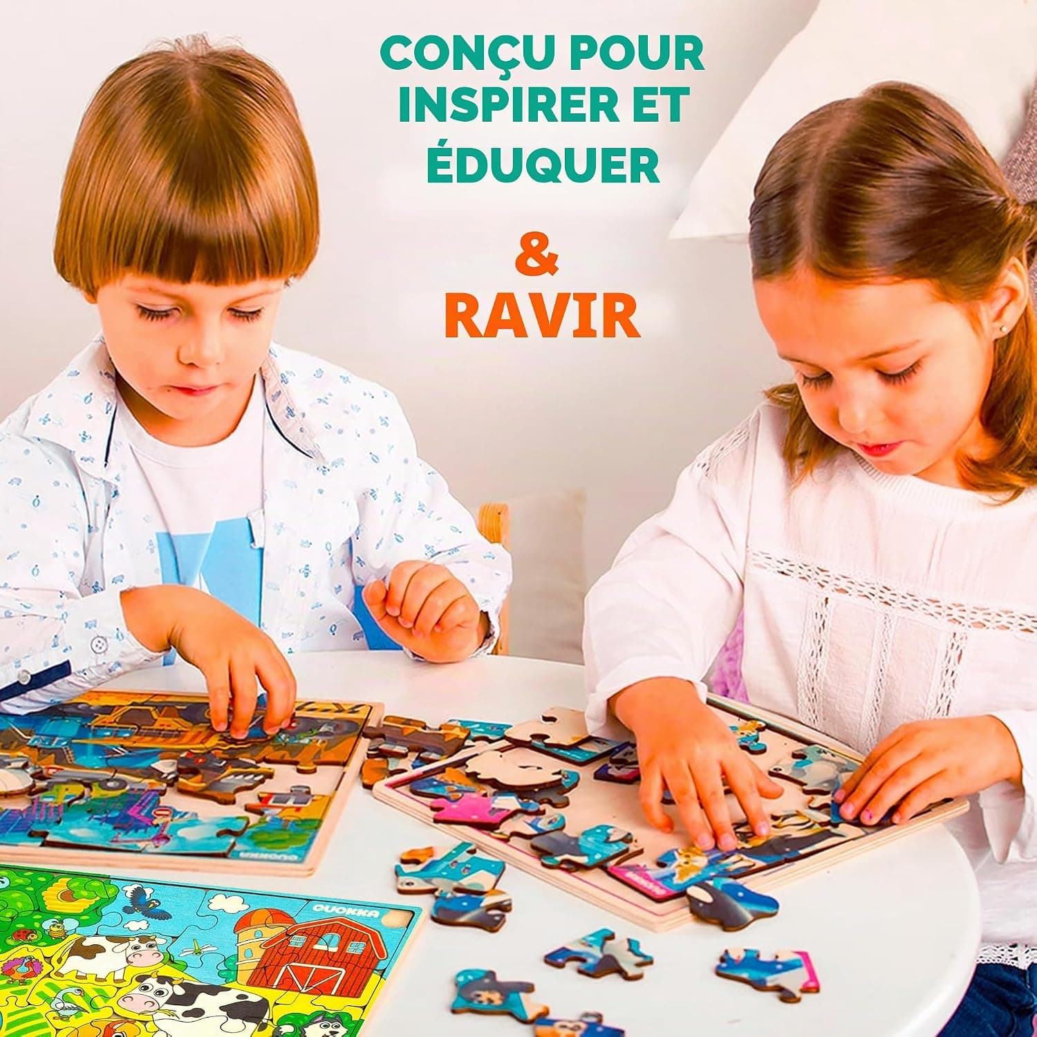 Puzzle en Bois pour Enfants 3 à 5 Ans - Puzzle 6 à 8 Ans