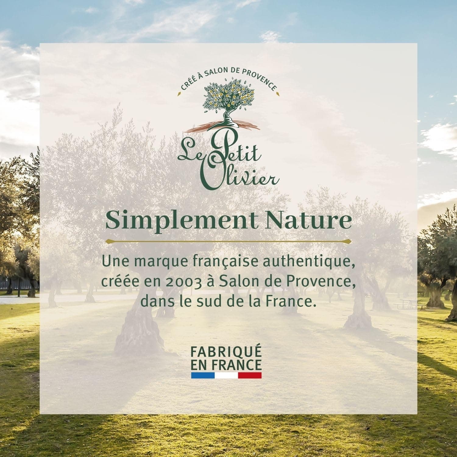 LE PETIT OLIVIER 3 Savons de Marseille à l'Huile d'Olive 3x100g