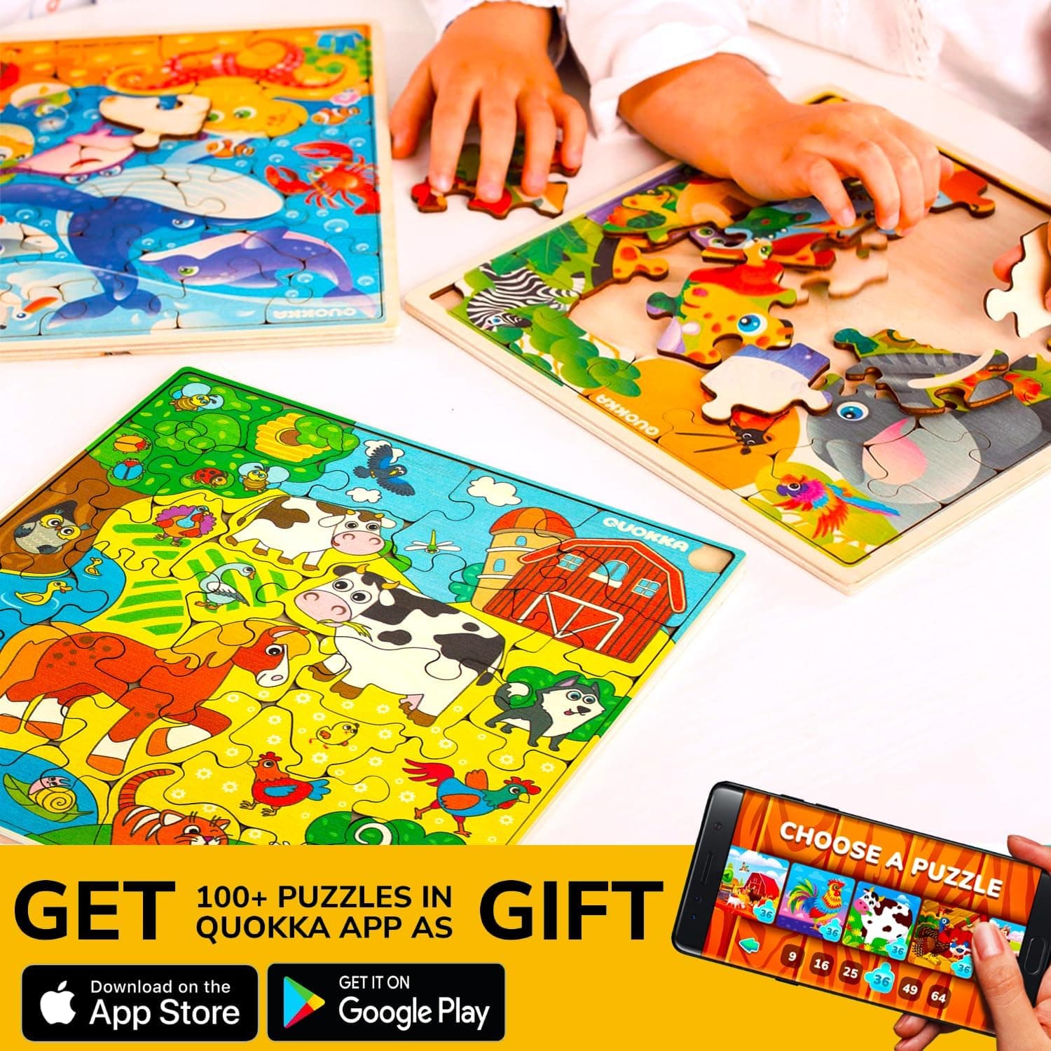 Puzzle en Bois pour Enfants 3 à 5 Ans - Puzzle 6 à 8 Ans