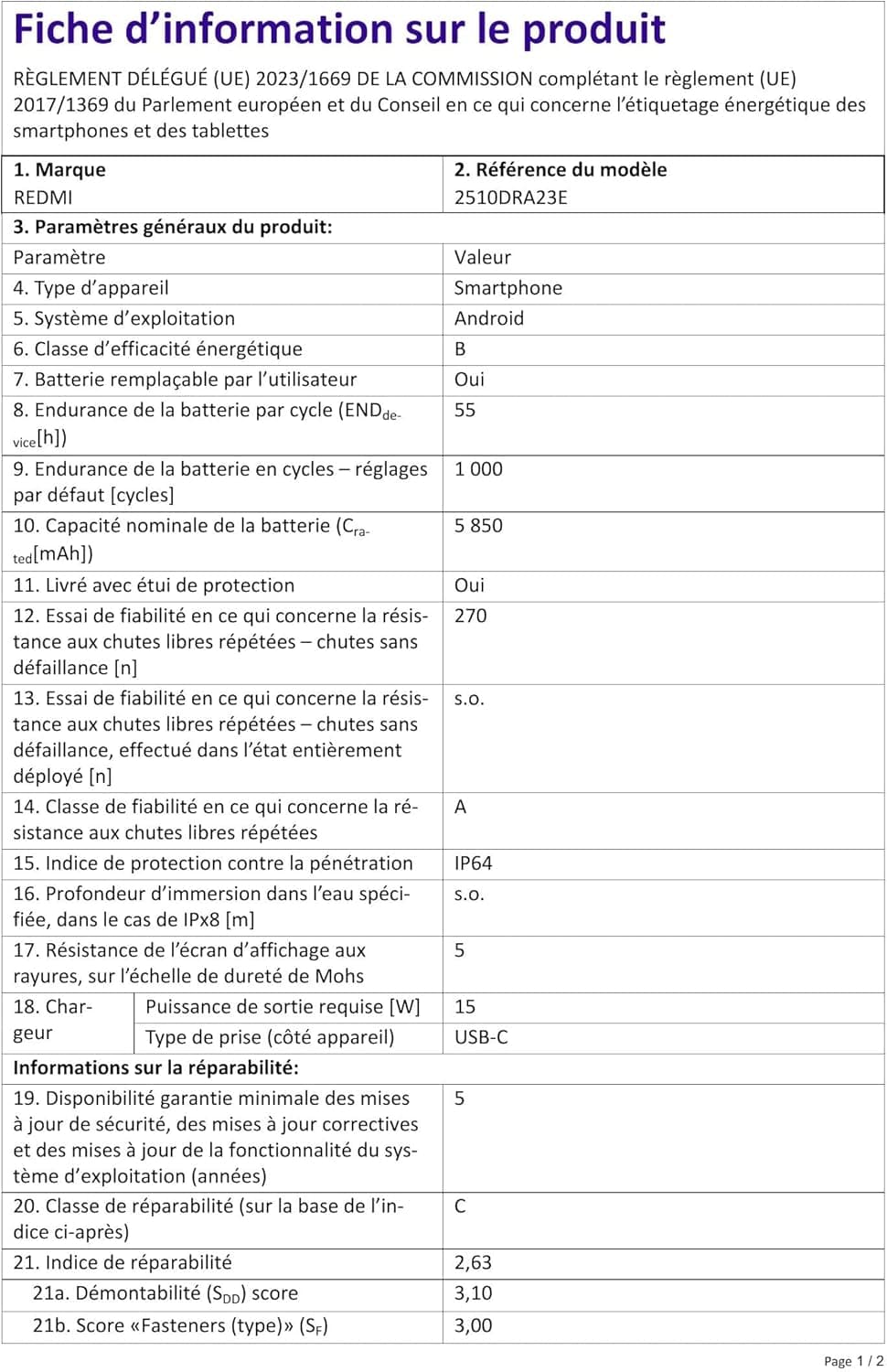 XIAOMI REDMI Note 15 Smartphone 8+256 Go Batterie 6000 mAh - Bleu Glacier | Écran FHD+ 6,77", résistance eau IP64, caméra 108 MP ultra-nette, 2 ans de garantie, chargeur non inclus