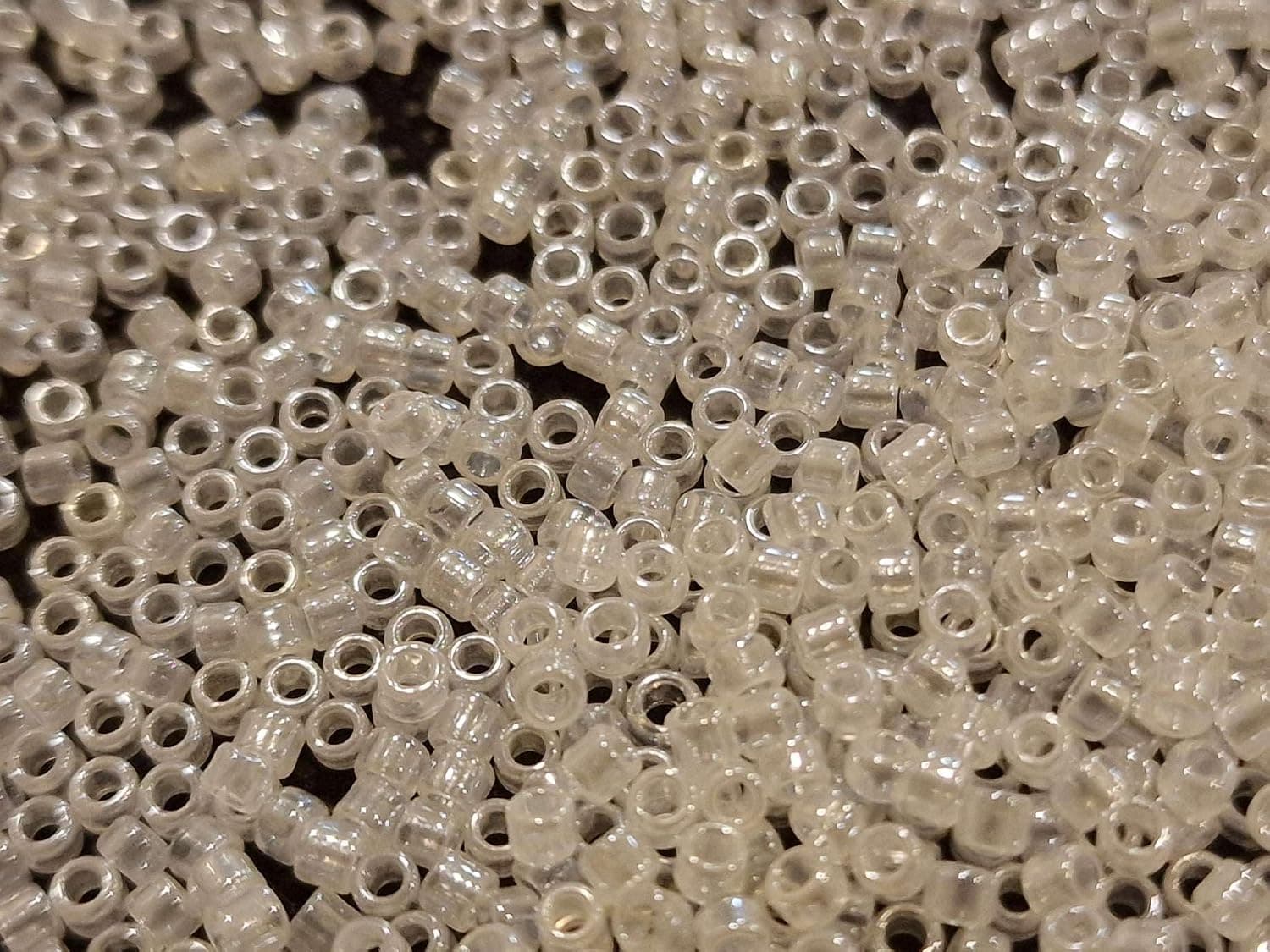 Lot de 6 500 perles de rocaille en verre Ceylan 2 mm 10 couleurs 11/0, perles poney, perles de Ceylan, perles de rocaille (blanc)