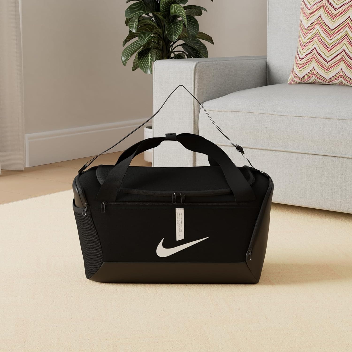 Nike Academy Team Sacs de sport Mixte, Noir/Noir/Blanc, 41 Litres