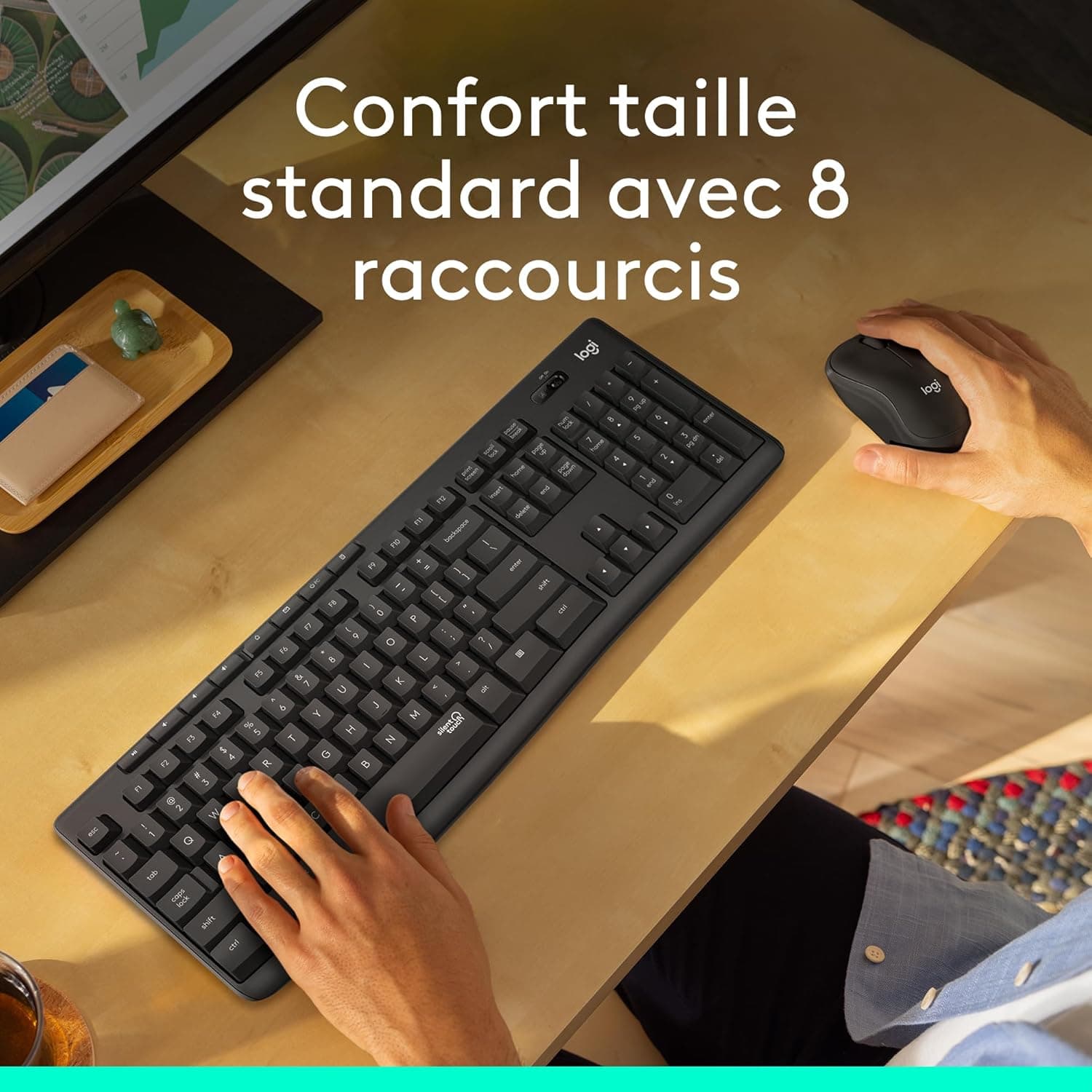 Logitech MK295 Silent ensemble souris et clavier sans fil | Layout Francese AZERTY - Grigio