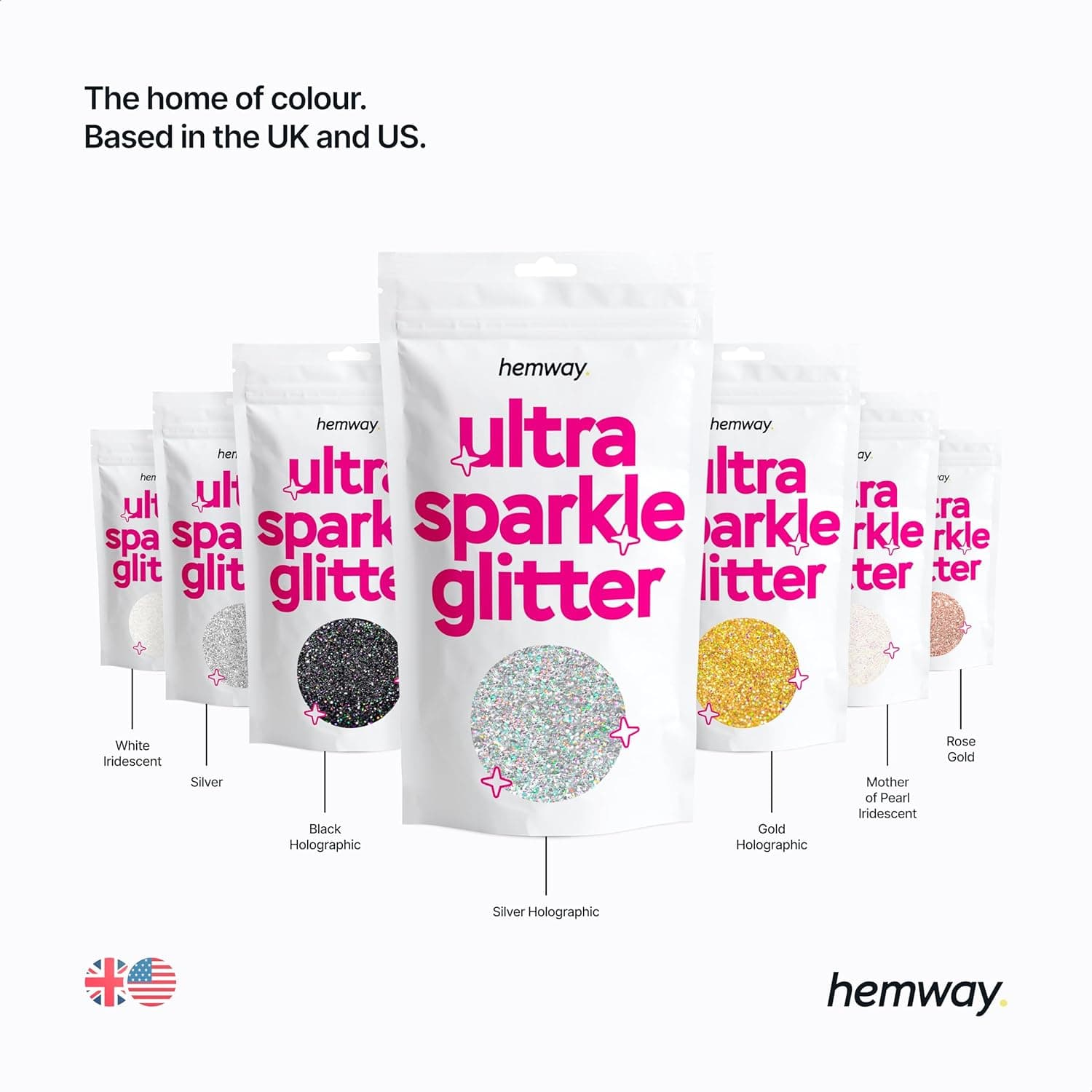 Hemway Ultra Étincelle Glitter - Super Chunky 1/8 0,125 (3 mm) - Artisanat Verre à vin Mariages Fleurs du corps cosmétique visage yeux ongles peau Festival de cheveux - 100 g - or rose