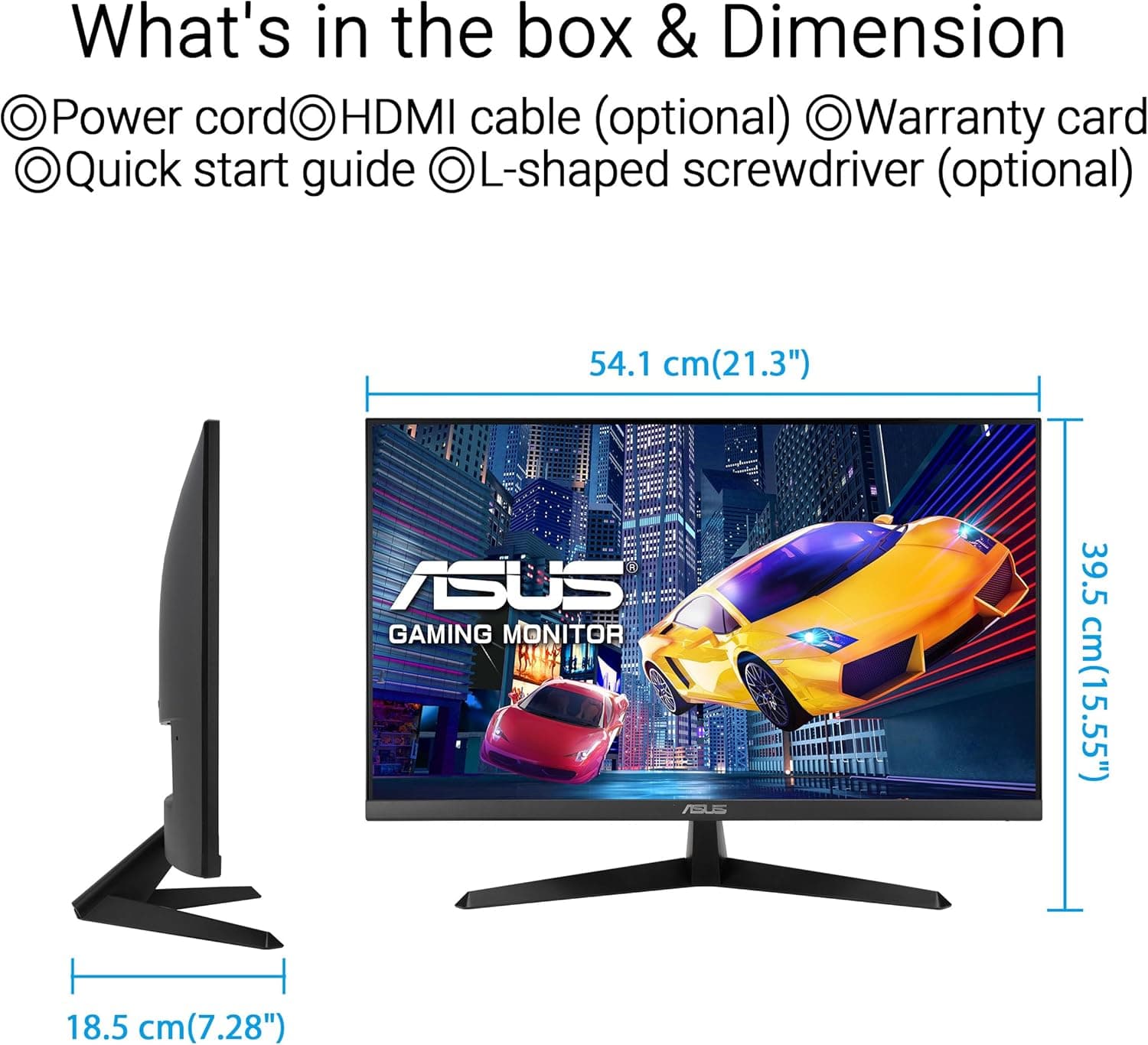 ASUS VY249HGR 24 Pouces 120Hz Écran Gamer Eye Care IPS