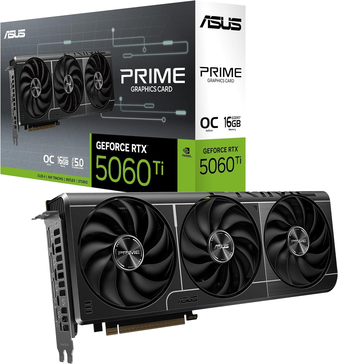 ASUS Prime GeForce RTX 5060 Ti 16GB GDDR7 OC Edition Carte Graphique Gaming