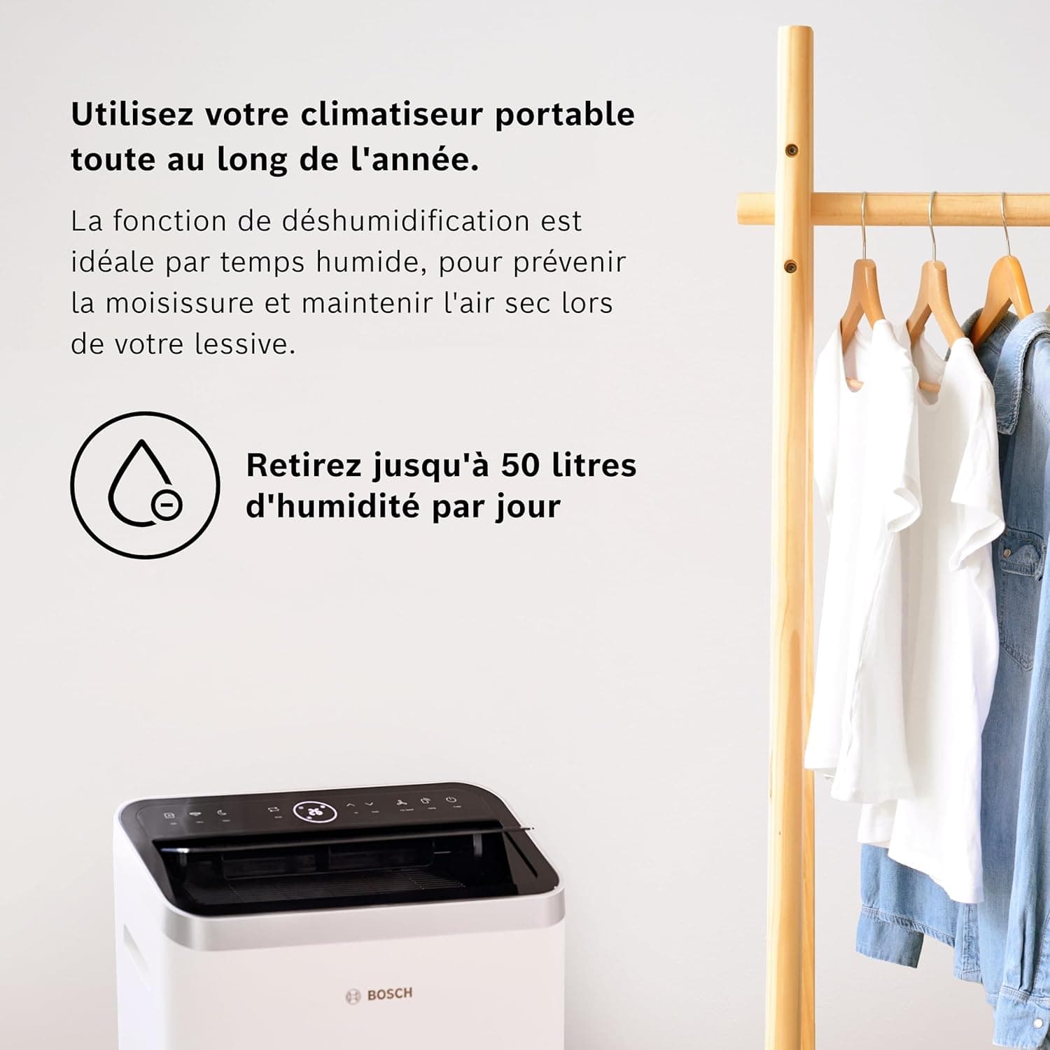 Bosch Cool 4000 Climatiseur mobile, Pour pièces jusqu'à 35 m2