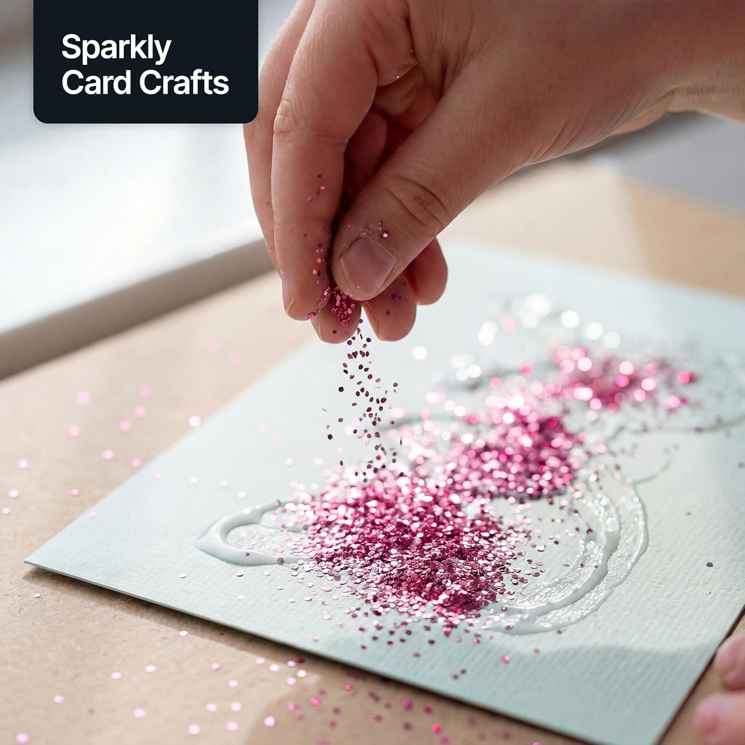 Paillettes pour artisanat rose foncé gobelets en résine cartes bijoux de Noël bougies super épaisses 100 g/3,5 oz