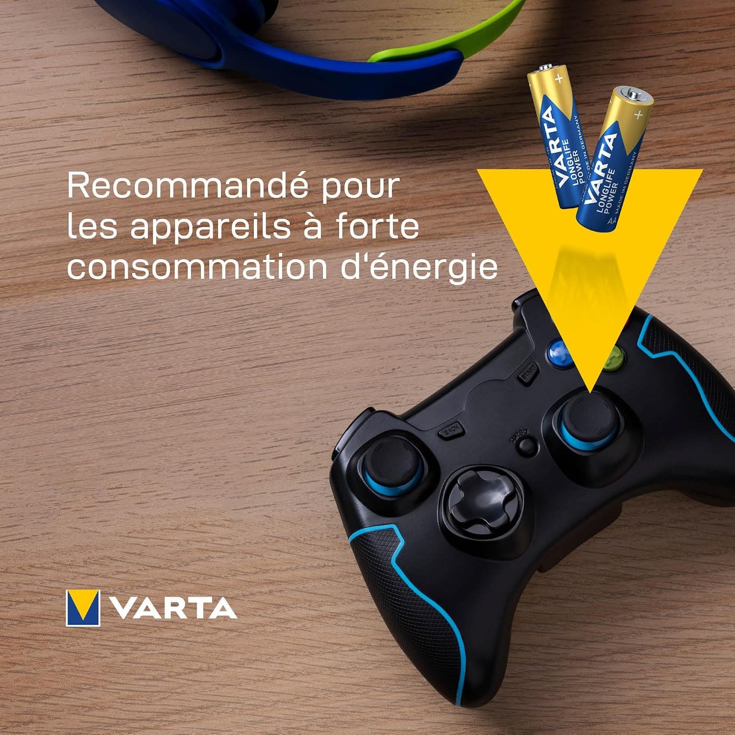 VARTA Piles AA, 10+10 (lot de 20), Longlife Power, Alcalines, 1,5V, emballage recyclé à 90%, adaptées aux jouets, souris sans fil, lampes de poche, Made in Germany | pile AA LR6, Made in Germany, conservation jusqu'à 10 ans, pour console de jeux, brosse à dents, souris ou manette
